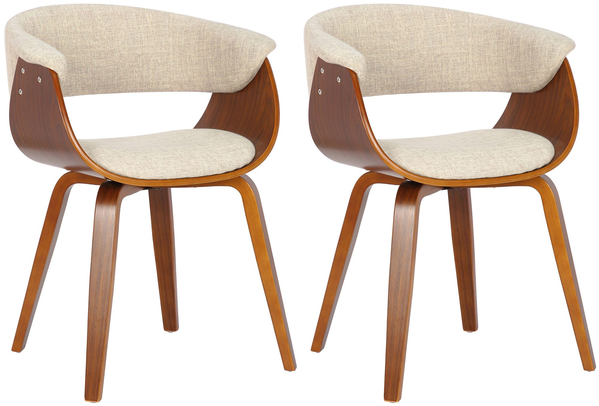 Set van 2 Eetkamerstoelen Bruce stof