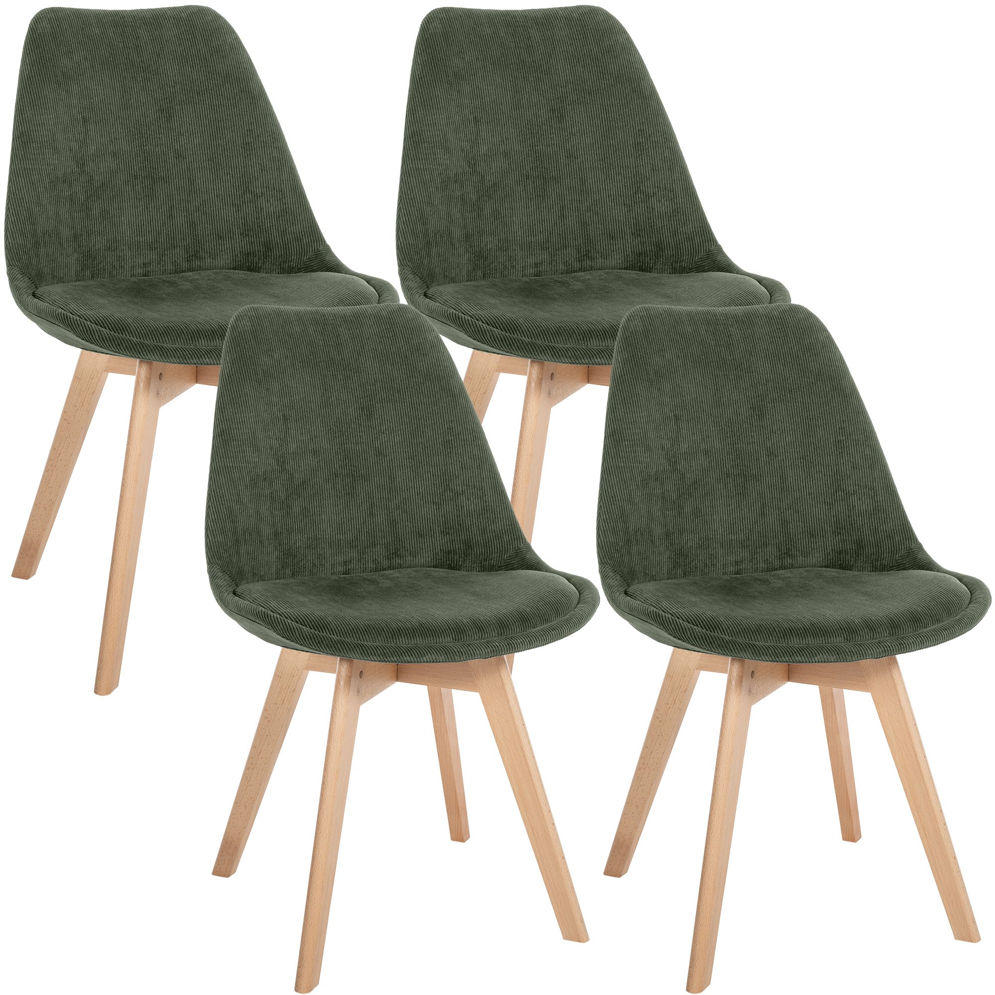 4-delige set Linares eetkamerstoelen