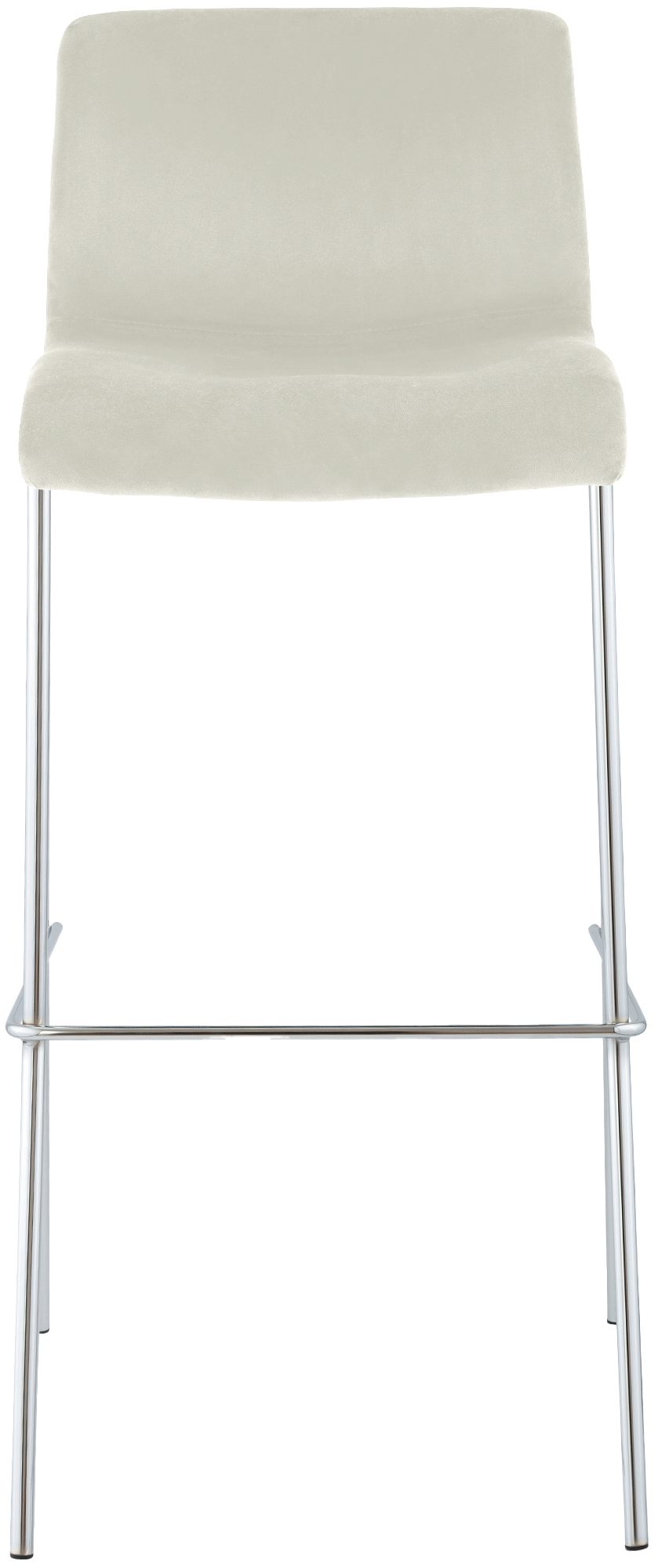 Barkruk Hover Fluweel Vierpoots frame Chroom