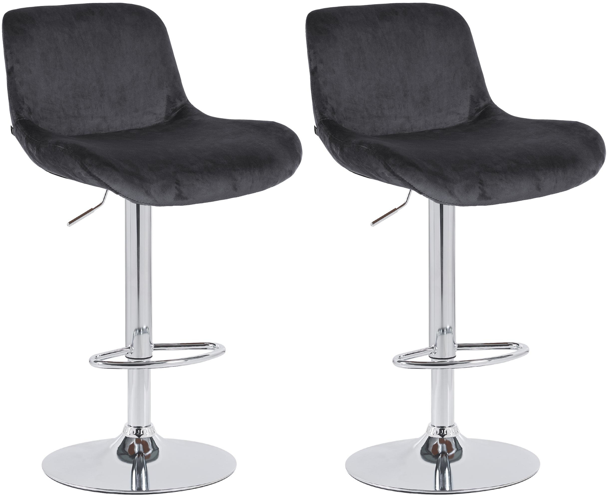 Set van 2 barkrukken Solon chroom
