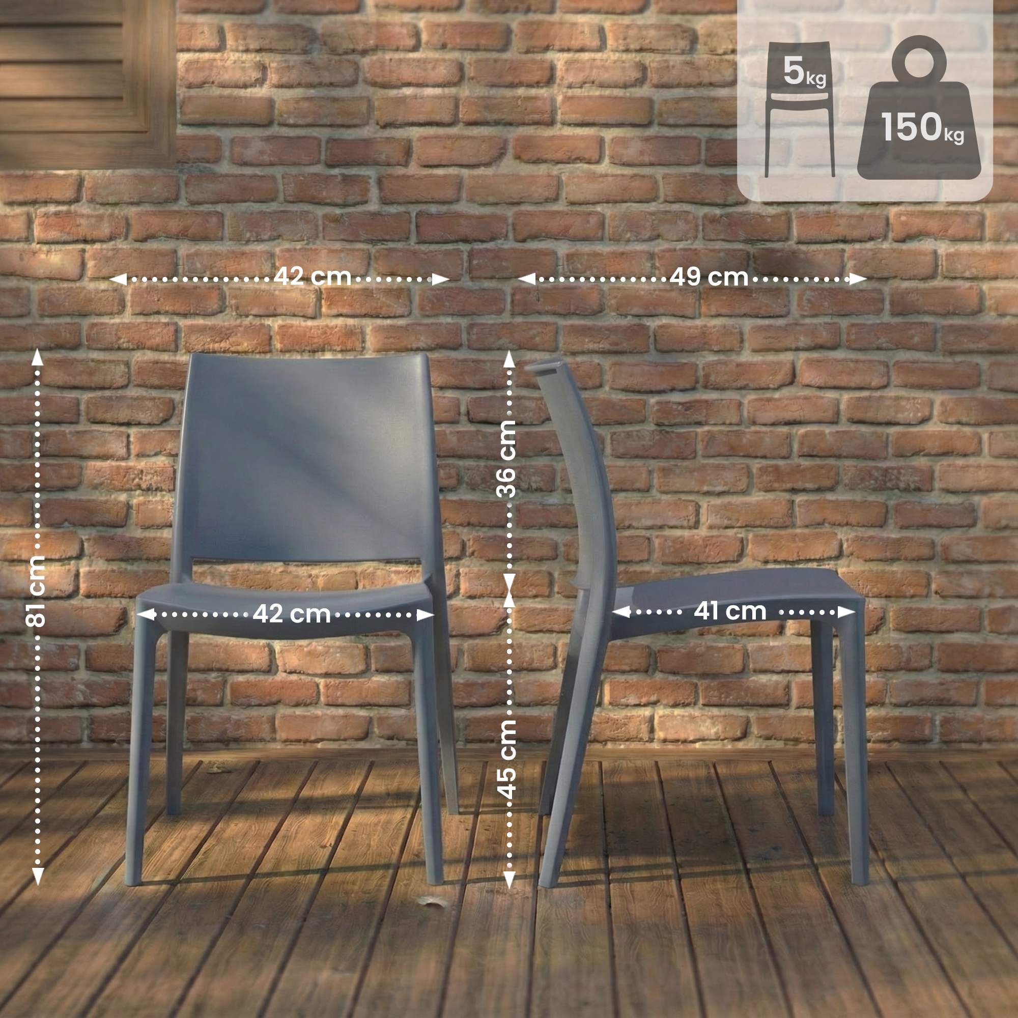 Set van 2 tuinstoelen Meton
