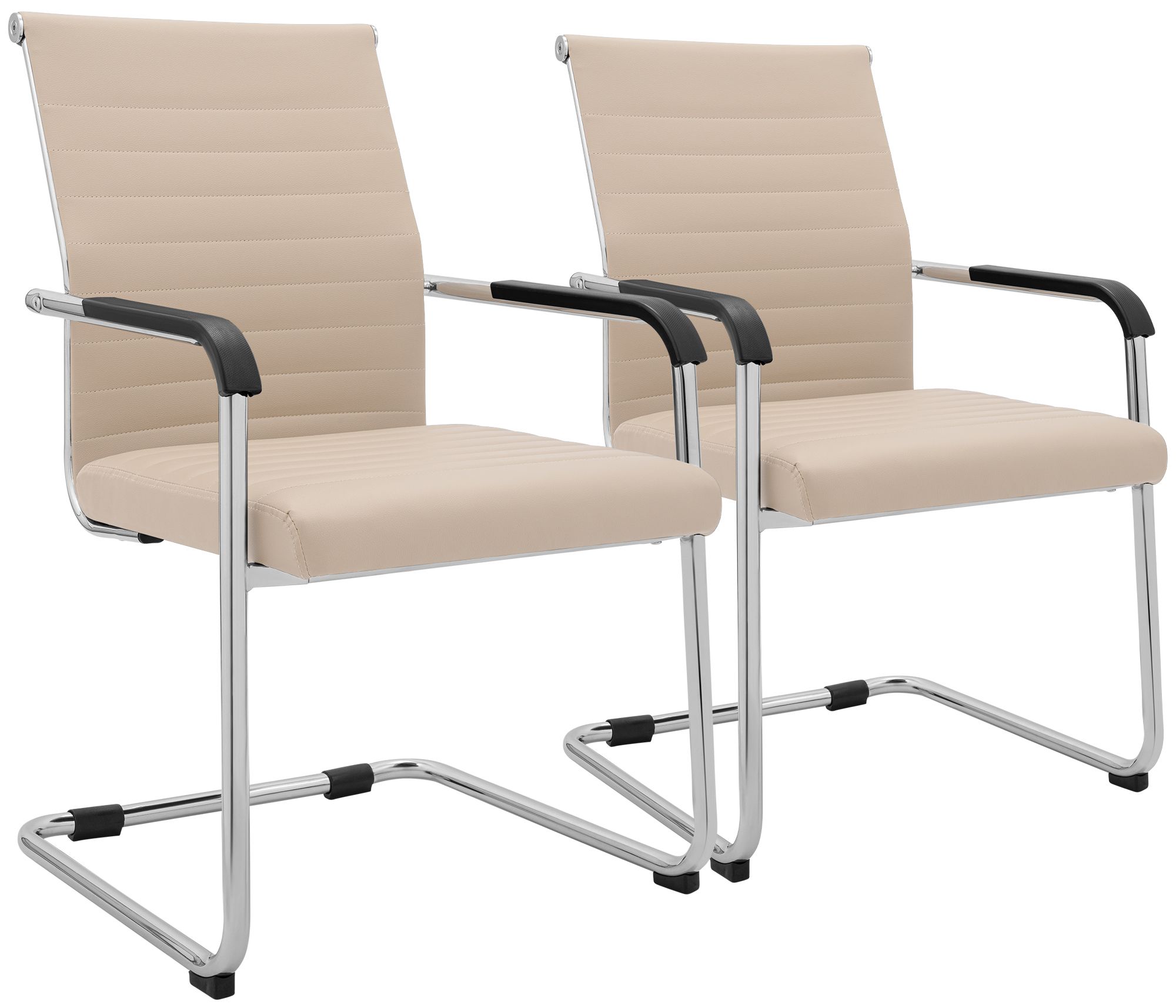 Set van 2 eetkamerstoelen Hakon lederlook