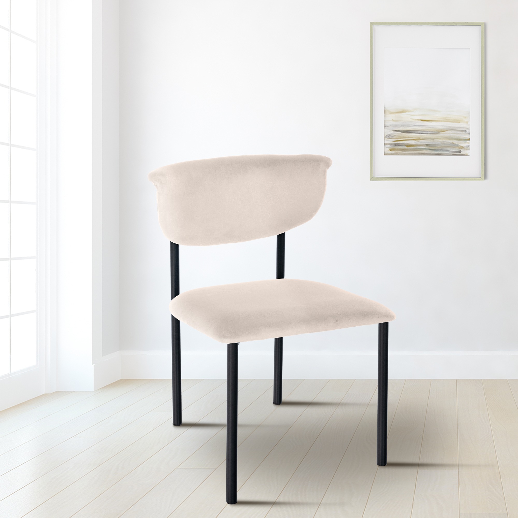 Set van 2 eetkamerstoelen Gambell fluweel