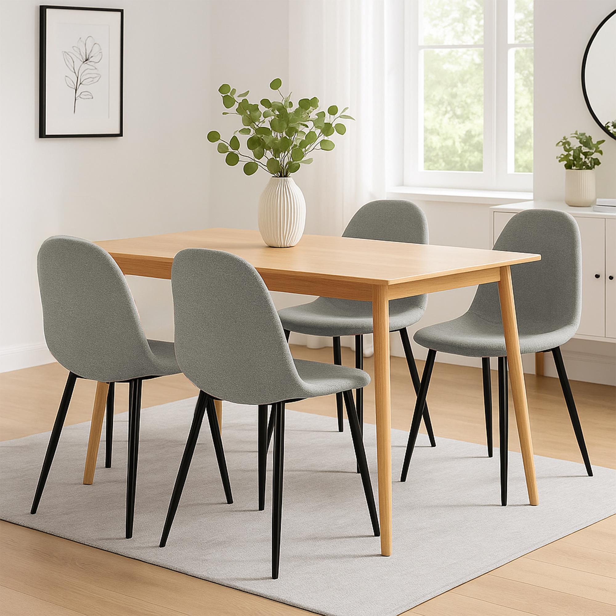 4-delige set eetkamerstoelen Napier