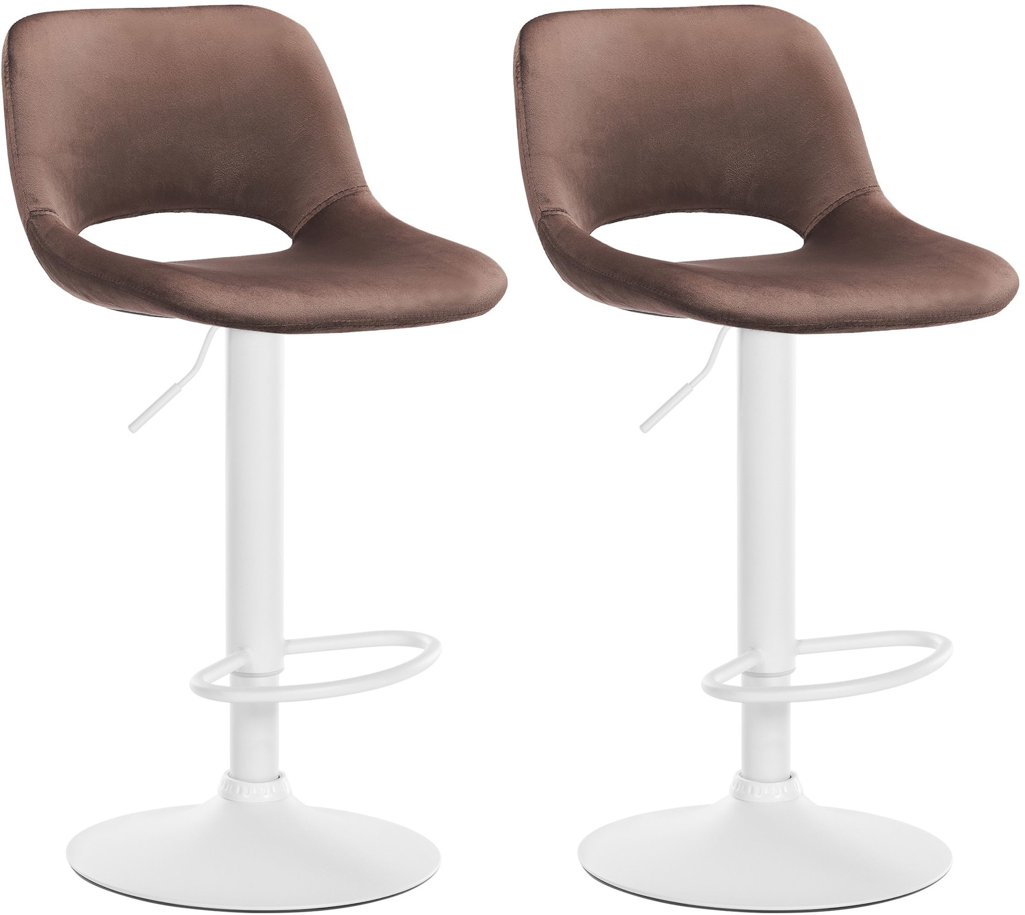 Set van 2 barkrukken Camden fluweel