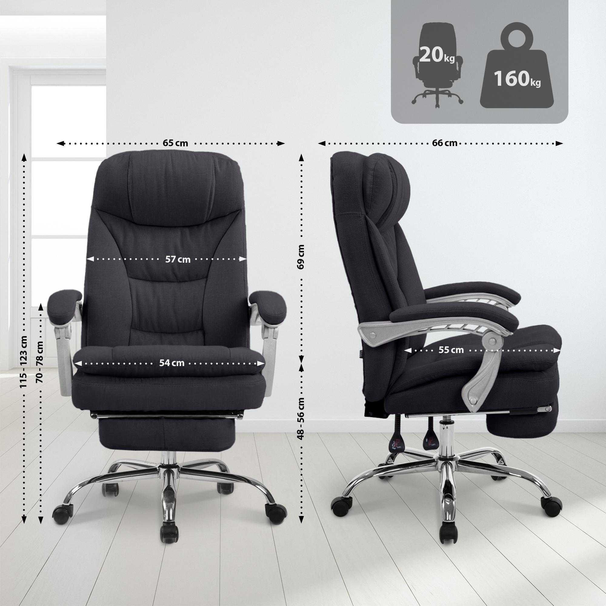 Bureaustoel XL Troy Stof