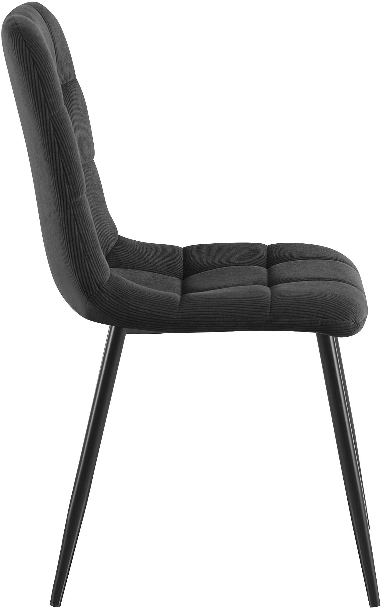 Set van 2 eetkamerstoelen Antibes ribstof