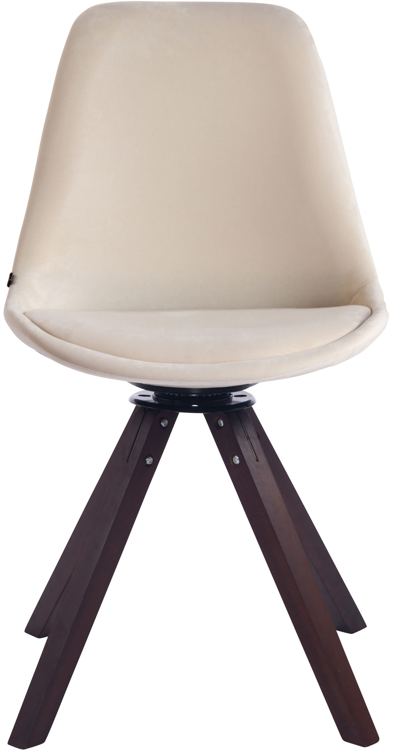 Eetkamerstoel Troyes fluweel vierkant frame