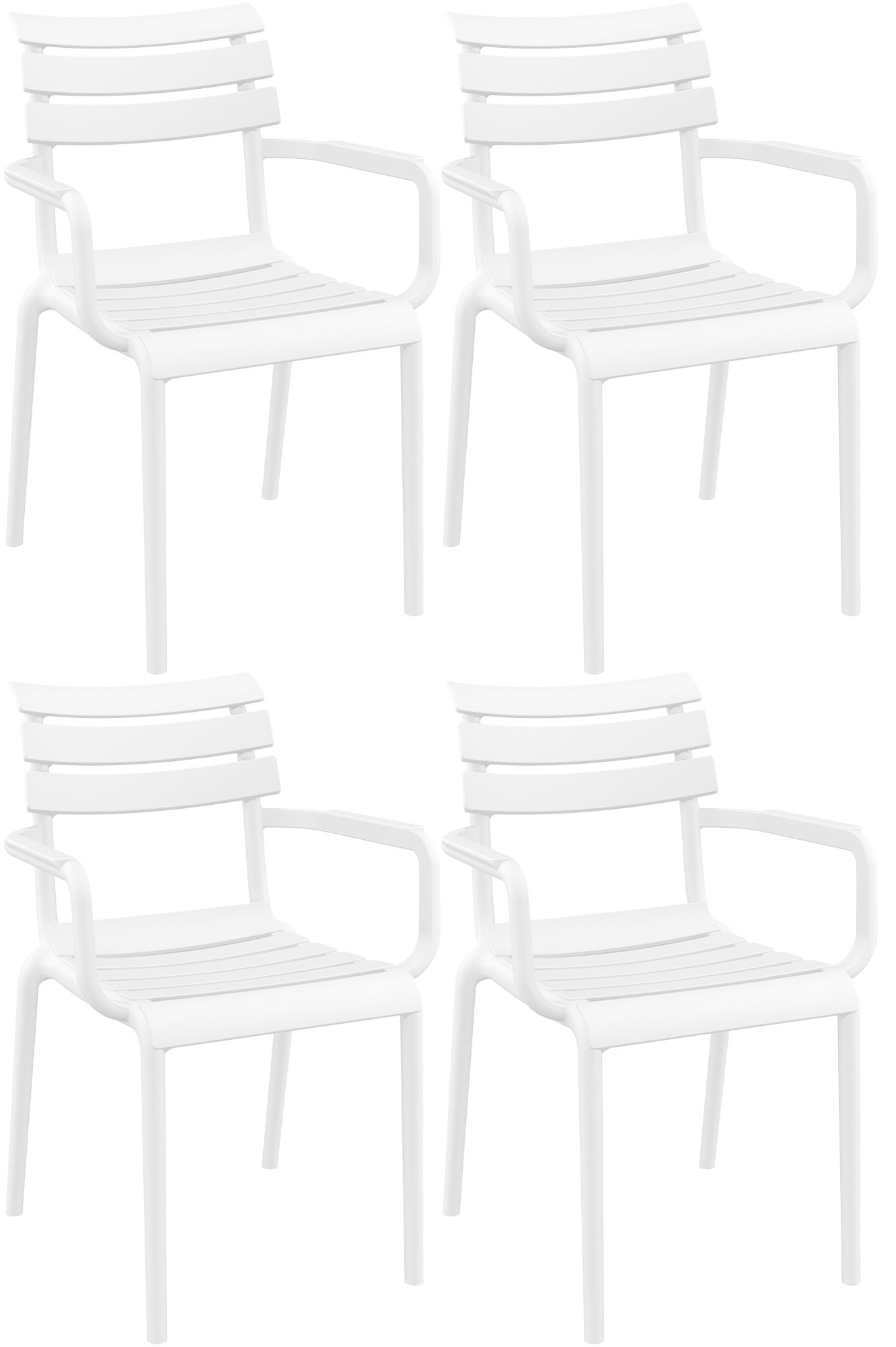 Set van 4 tuinstoelen Paris