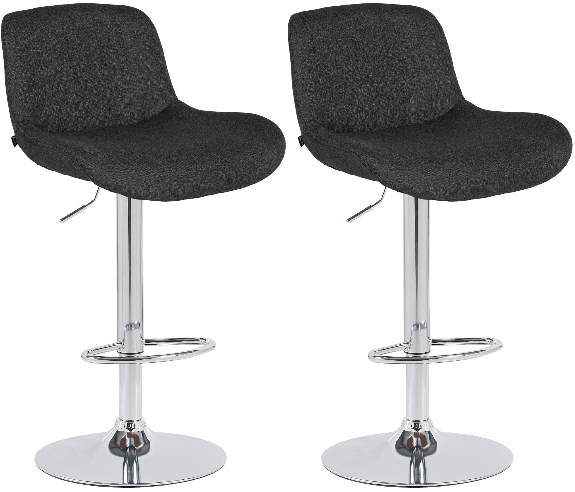 Set van 2 barkrukken Solon chroom