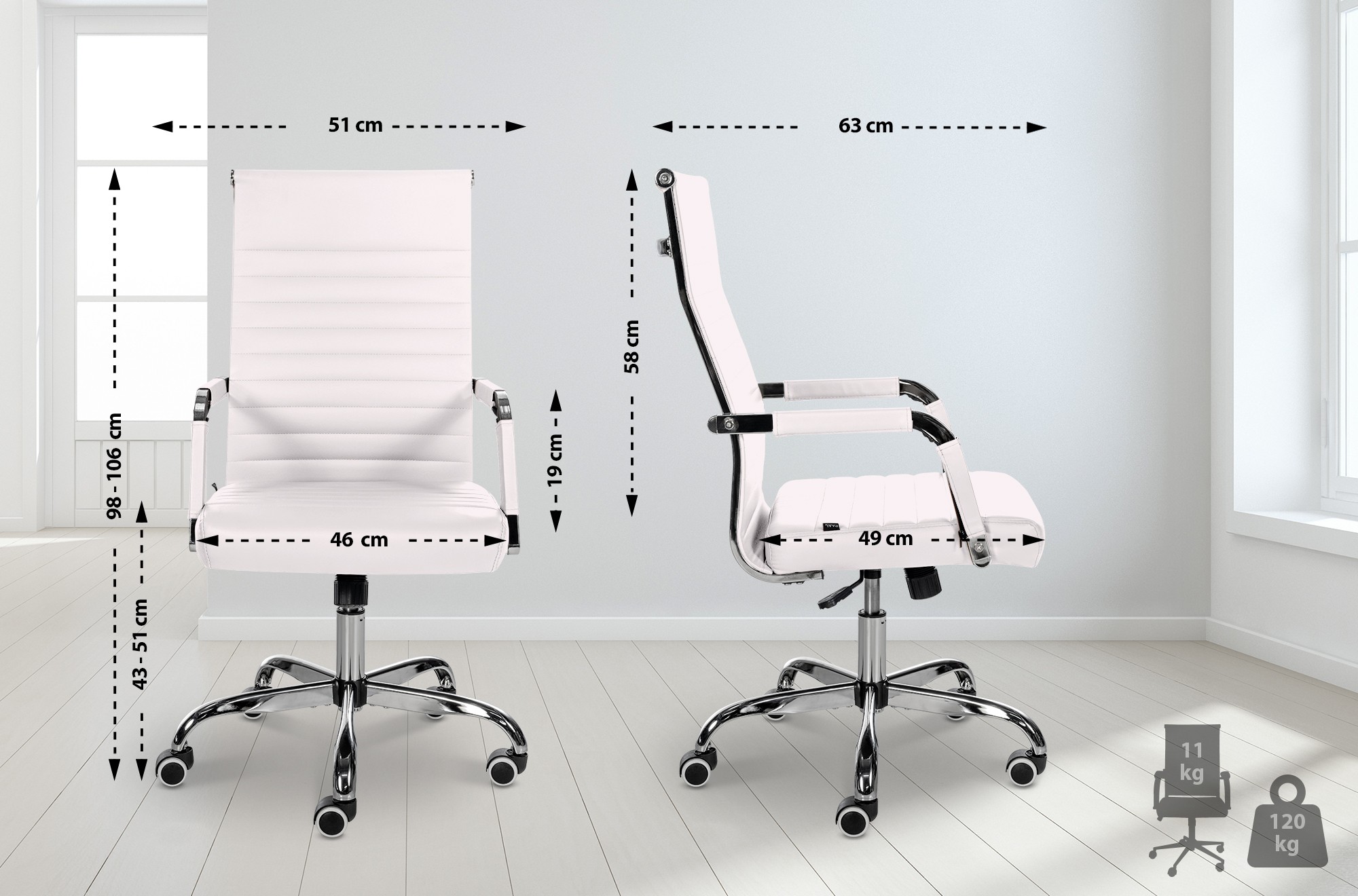 Bureaustoel Amadora kunstleer
