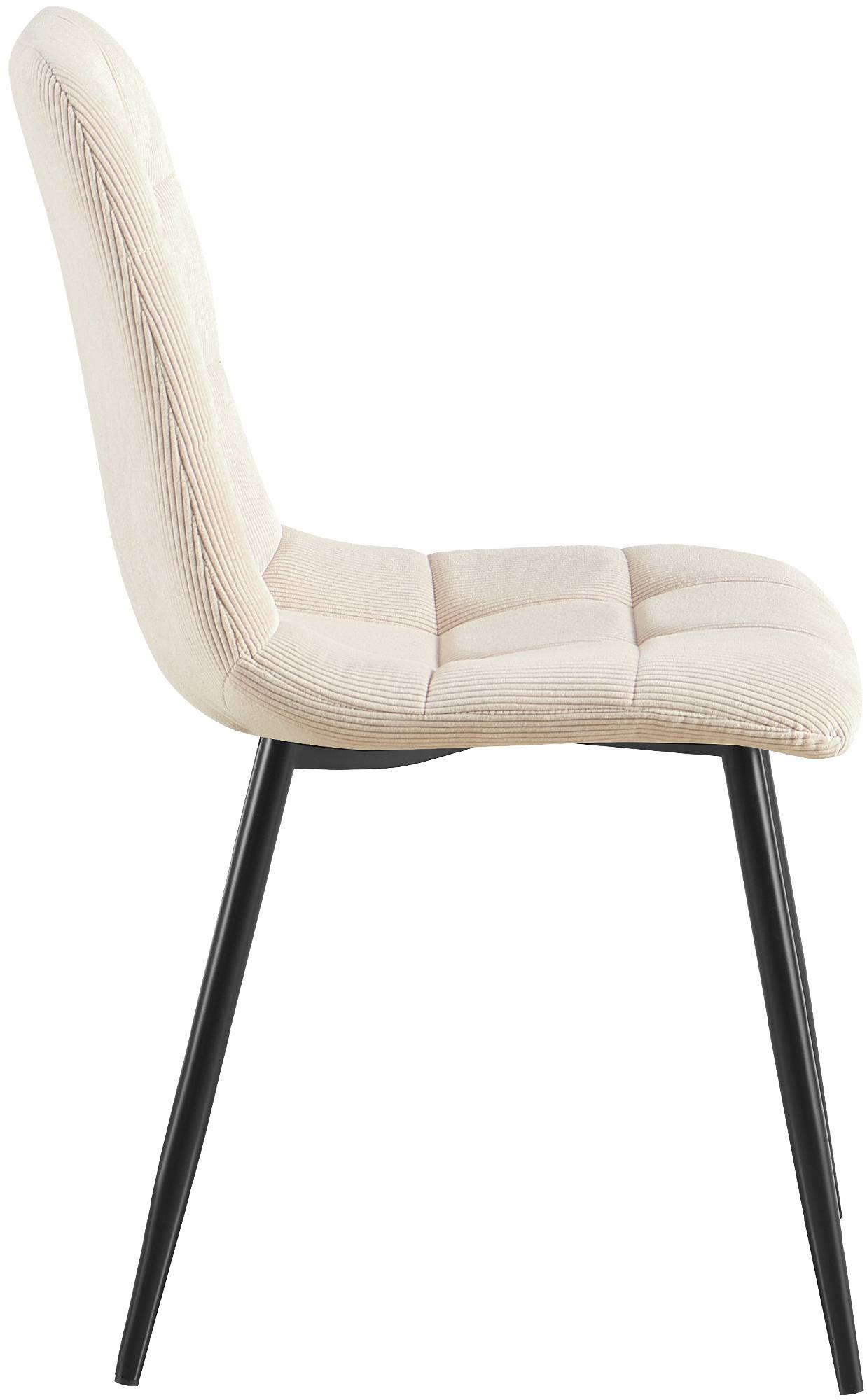 Set van 2 eetkamerstoelen Antibes ribstof