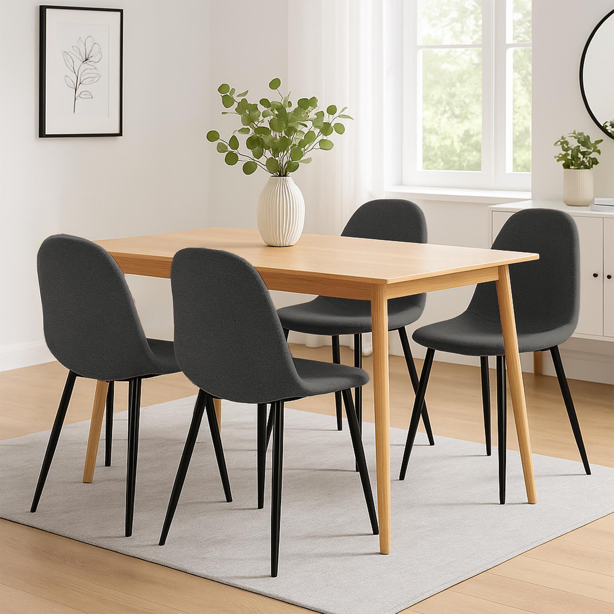 4-delige set eetkamerstoelen Napier