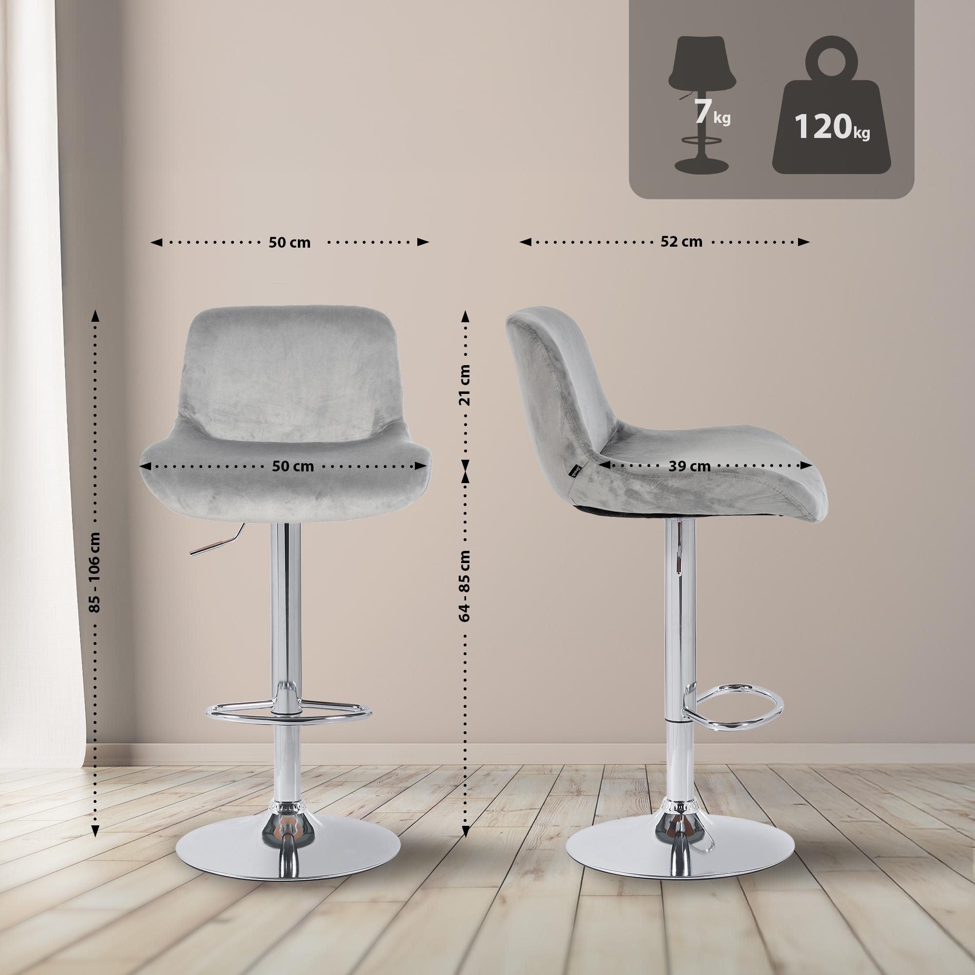 Set van 2 barkrukken Solon chroom