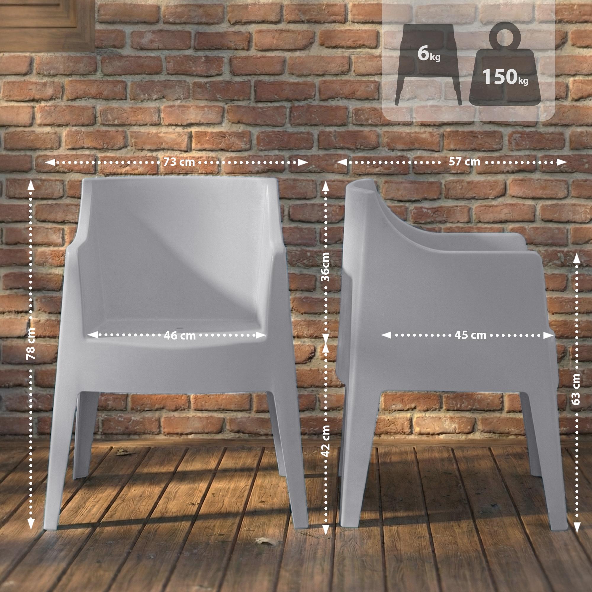 Set van 4 tuinstoelen Bartal