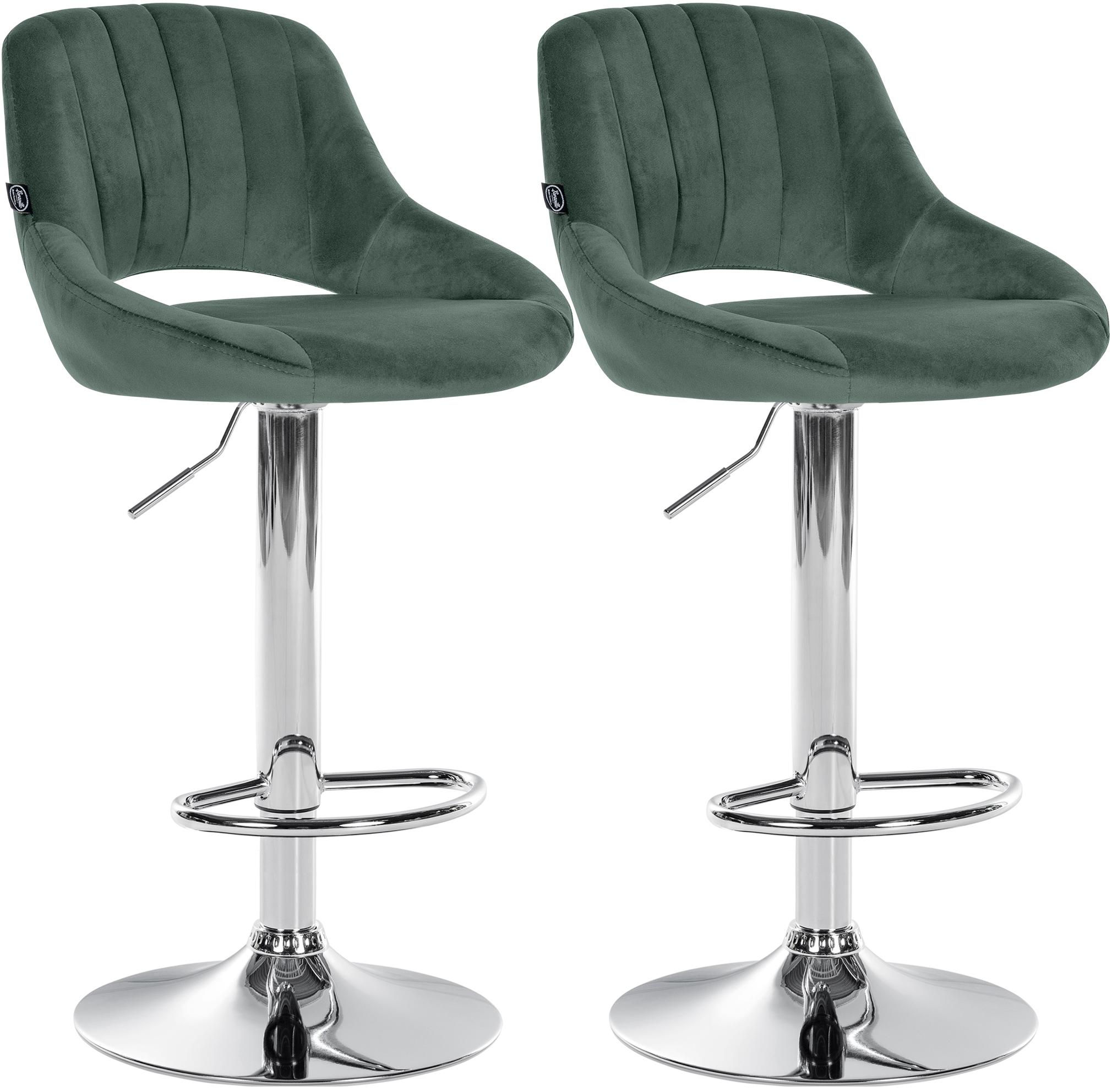 Set van 2 Barkrukken Milet Fluweel