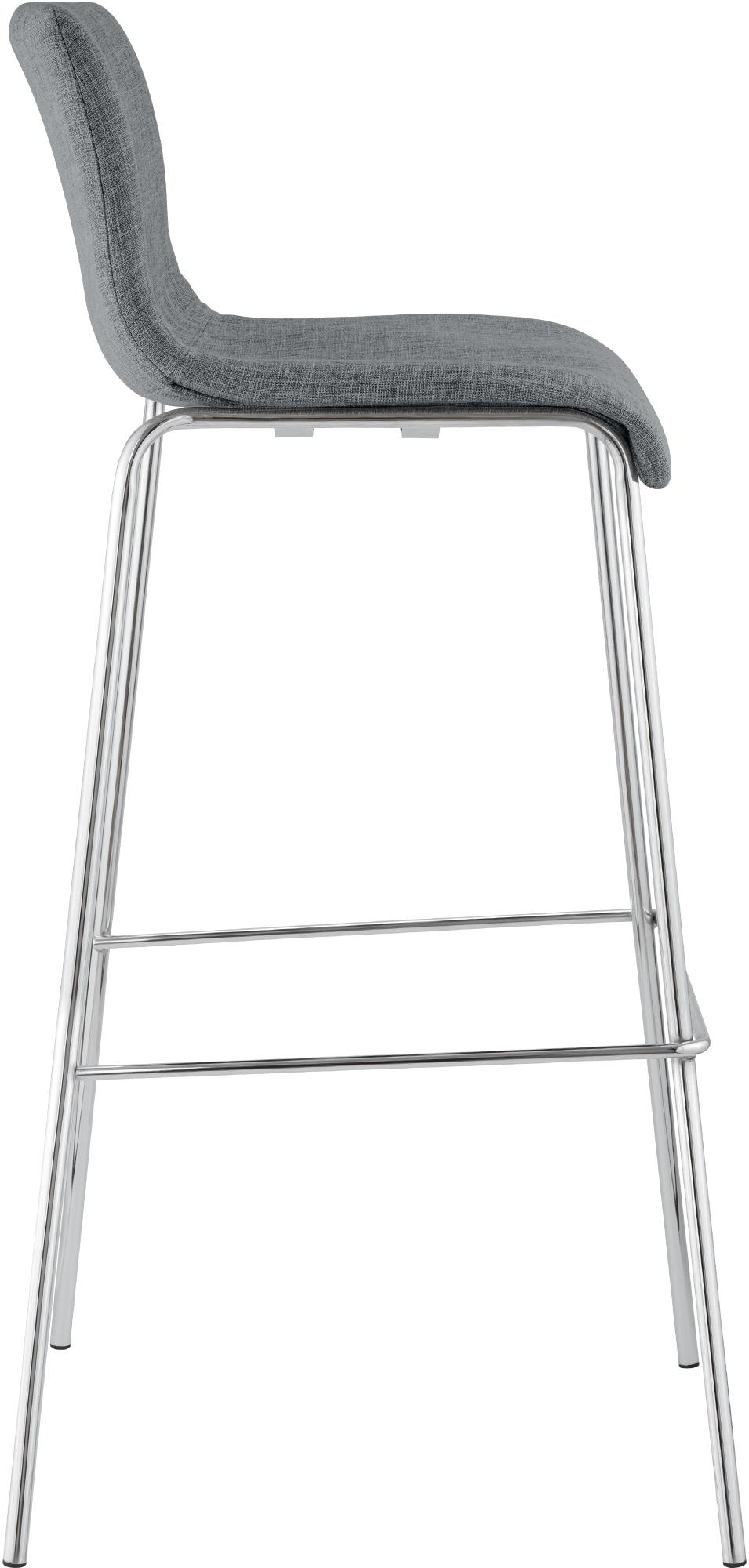 Set van 2 barstoelen Hover, stof, 4-poots onderstel