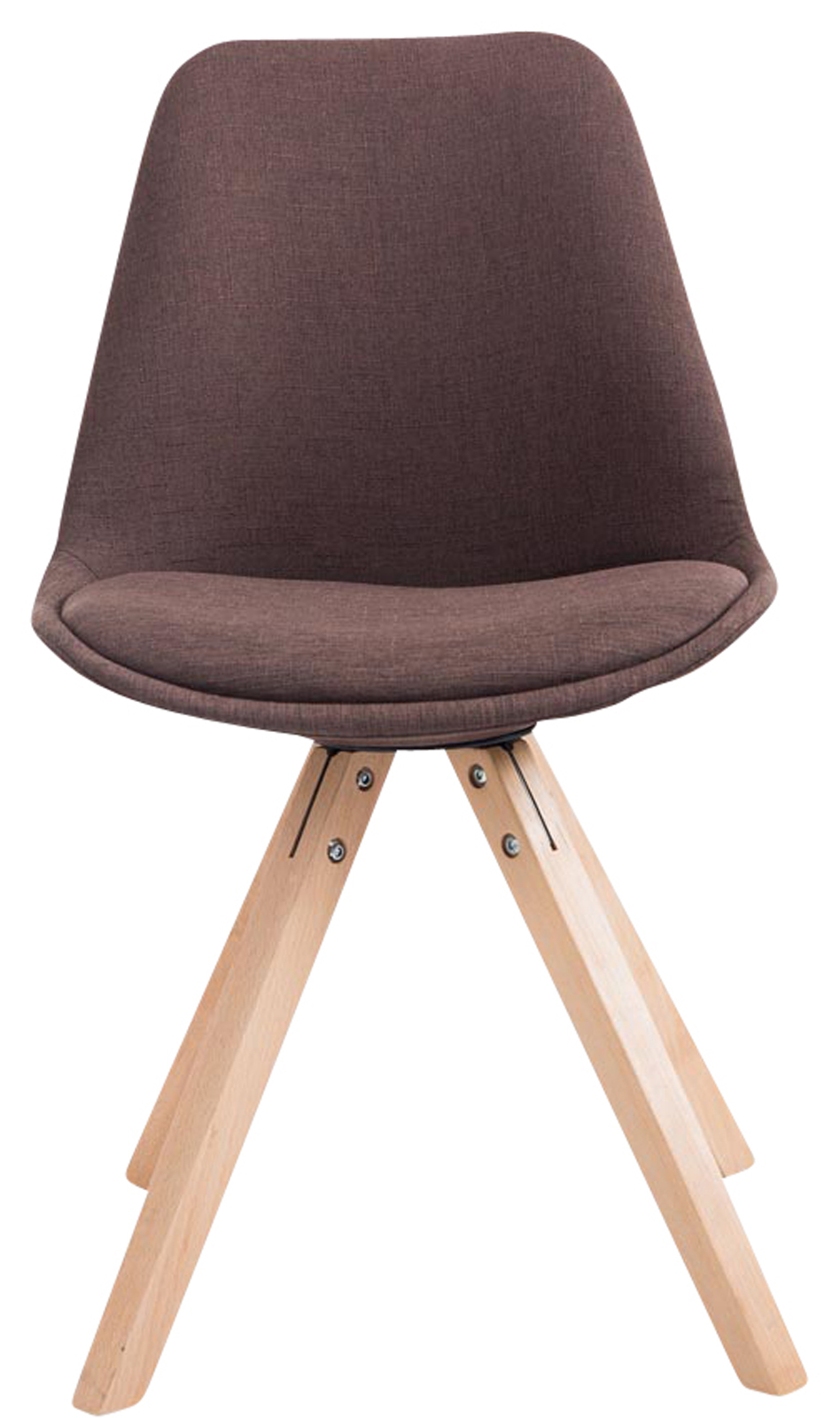 Set van 4 eetkamerstoelen Toulouse stof vierkant