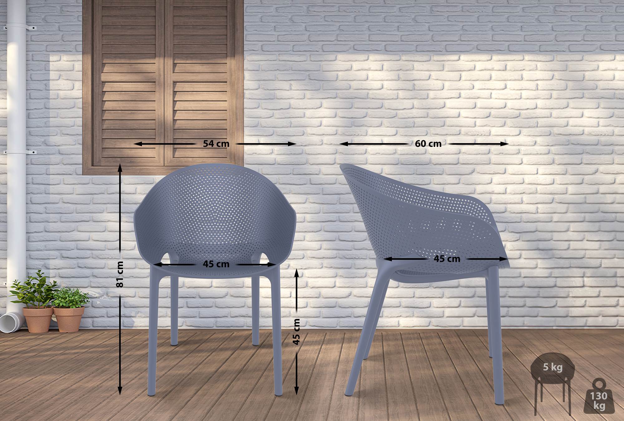 Set van 4 stoelen Sky Pro