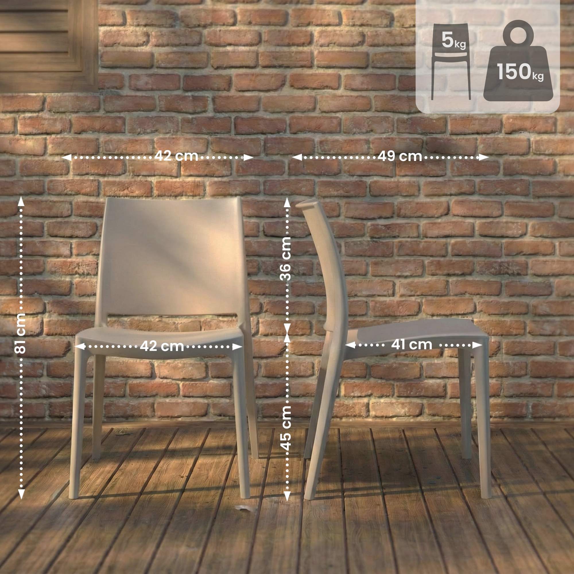 Set van 2 tuinstoelen Meton