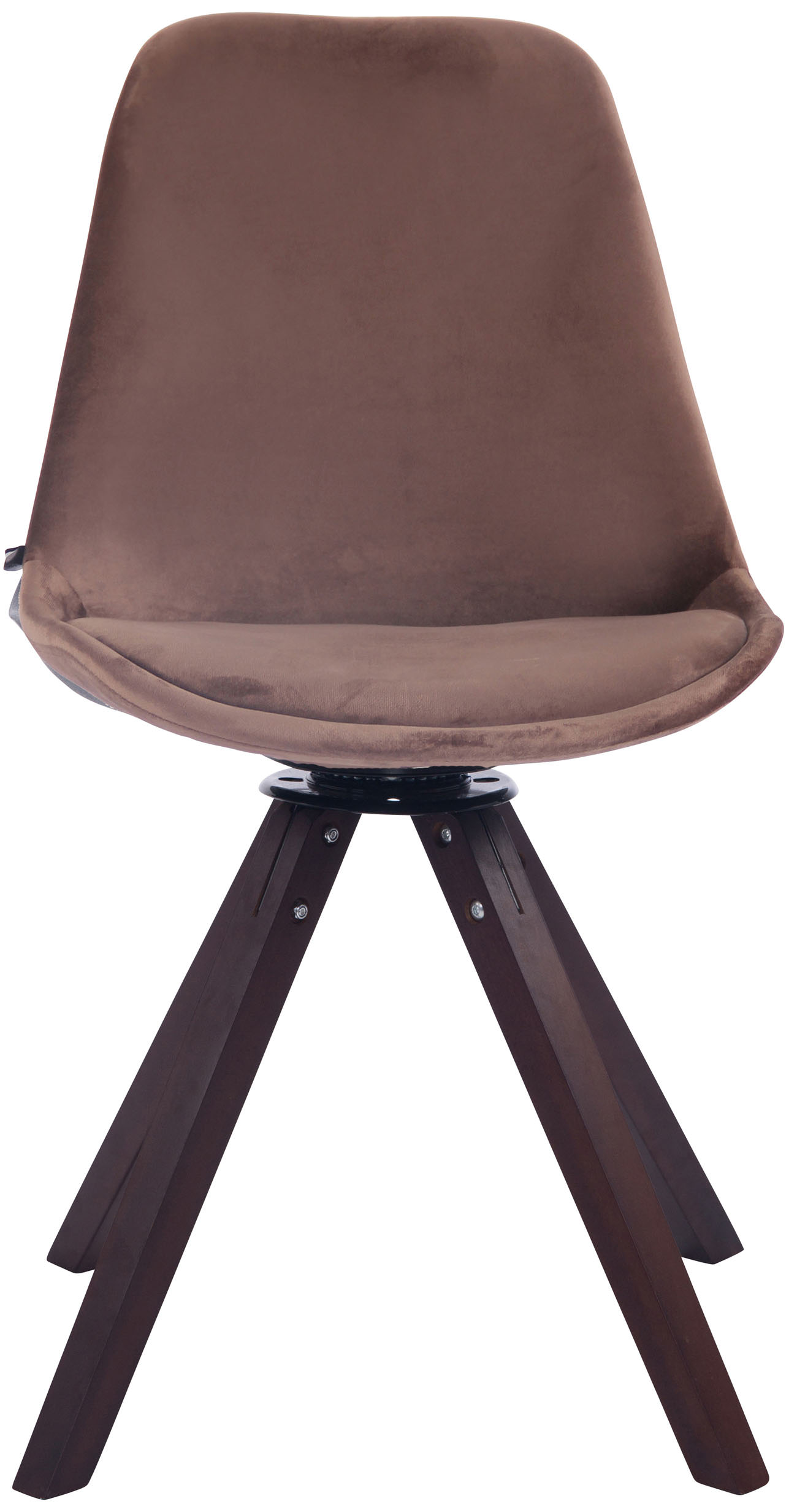 Eetkamerstoel Troyes fluweel vierkant frame