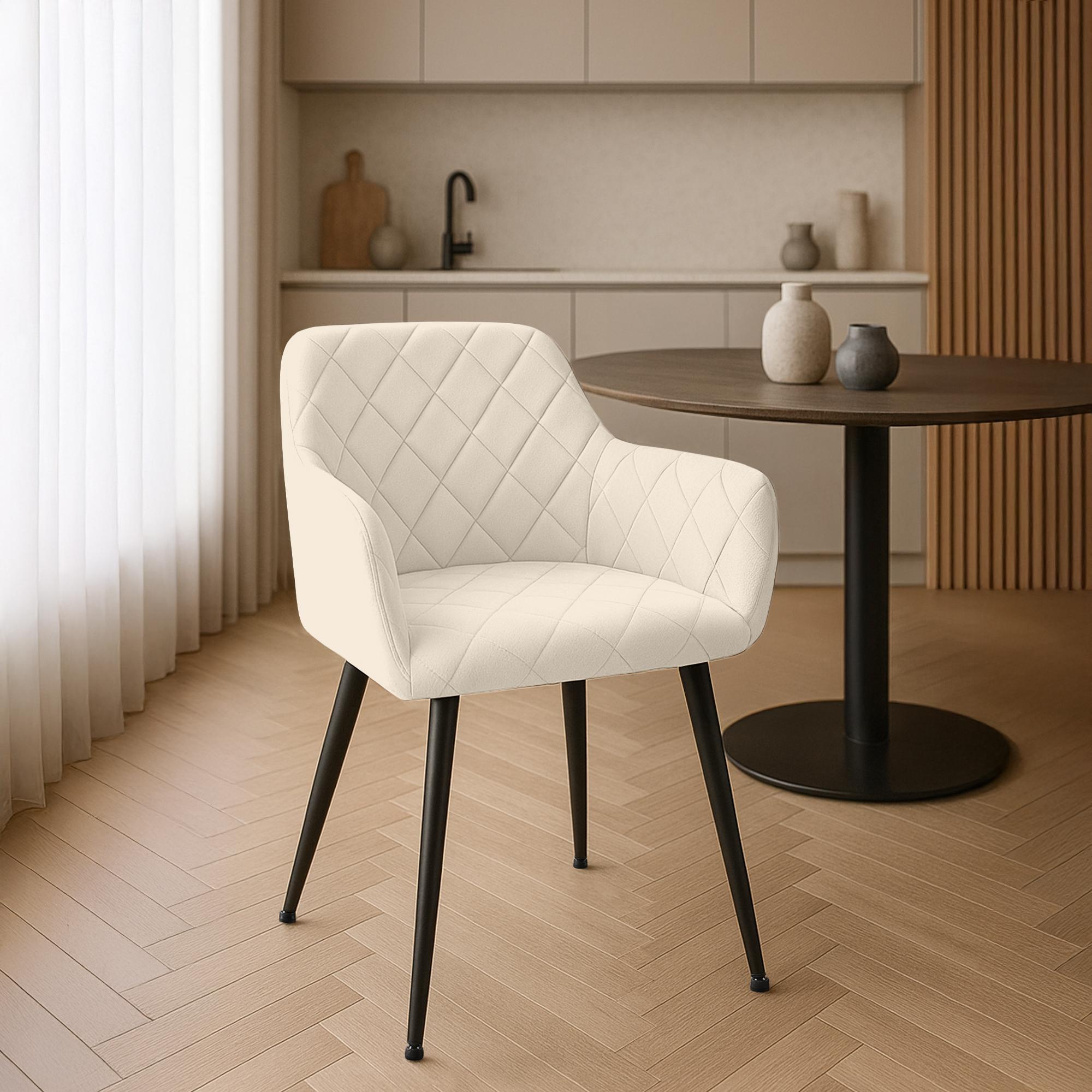 Set van 2 eetkamerstoelen Monett fluweel