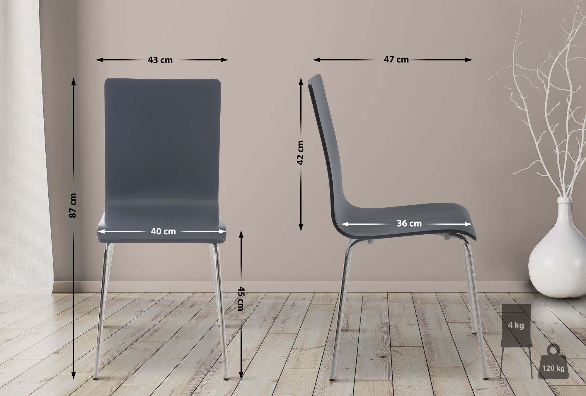 Set van 16 Pepe bezoekersstoelen
