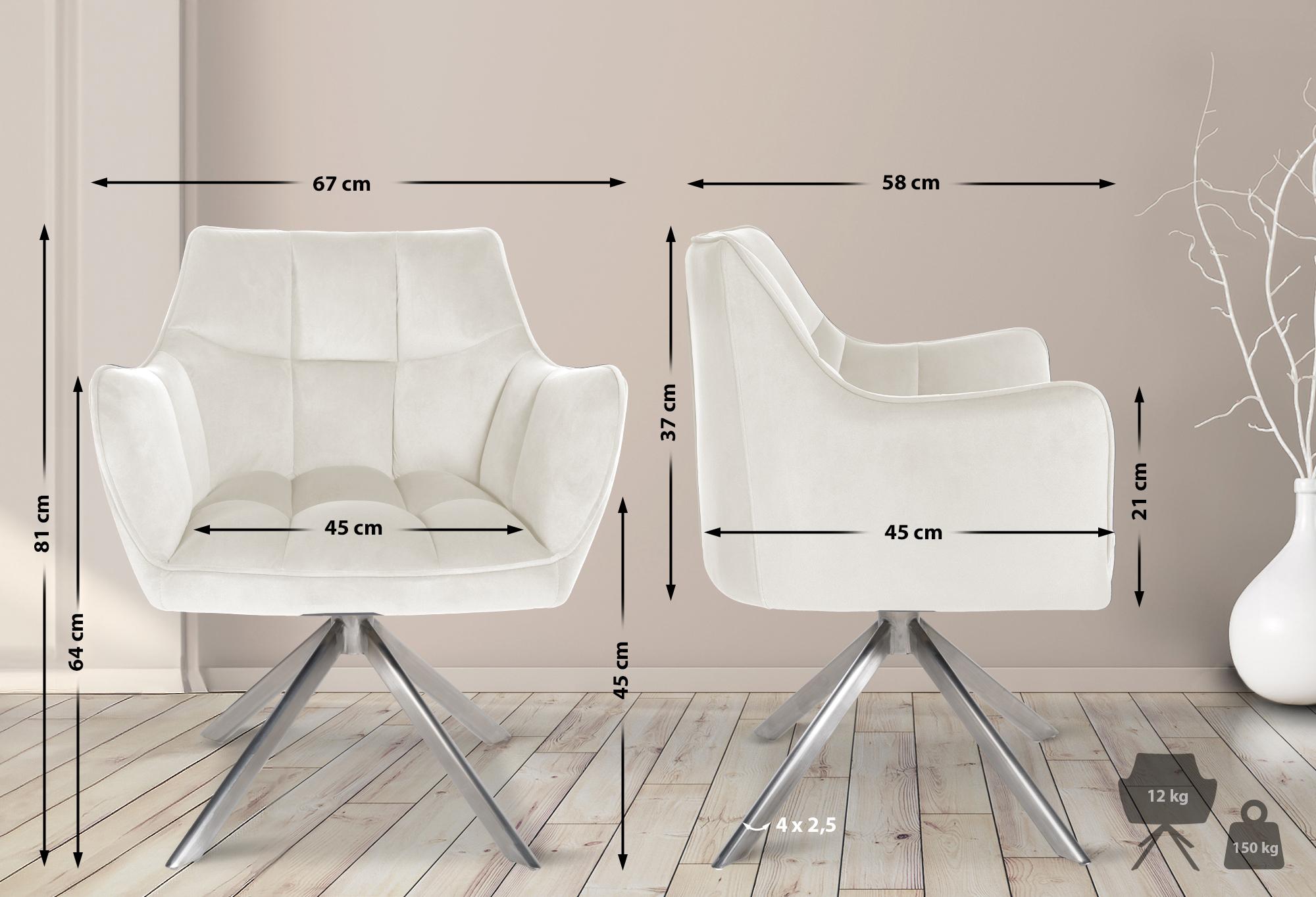 Eetkamerstoel Swing fluweel