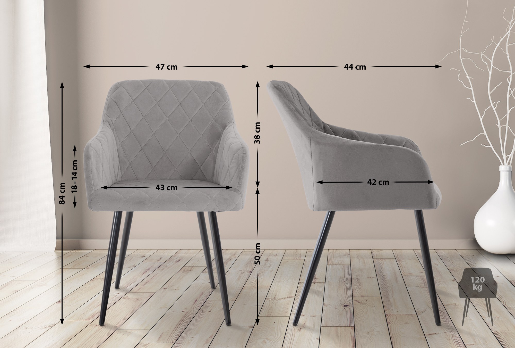 Set van 4 Eetkamerstoelen Shila