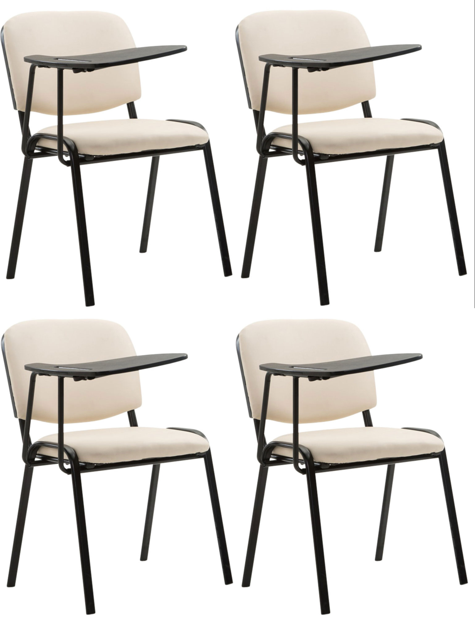 Set van 4 stoelen Ken met klaptafel - Kunstleer