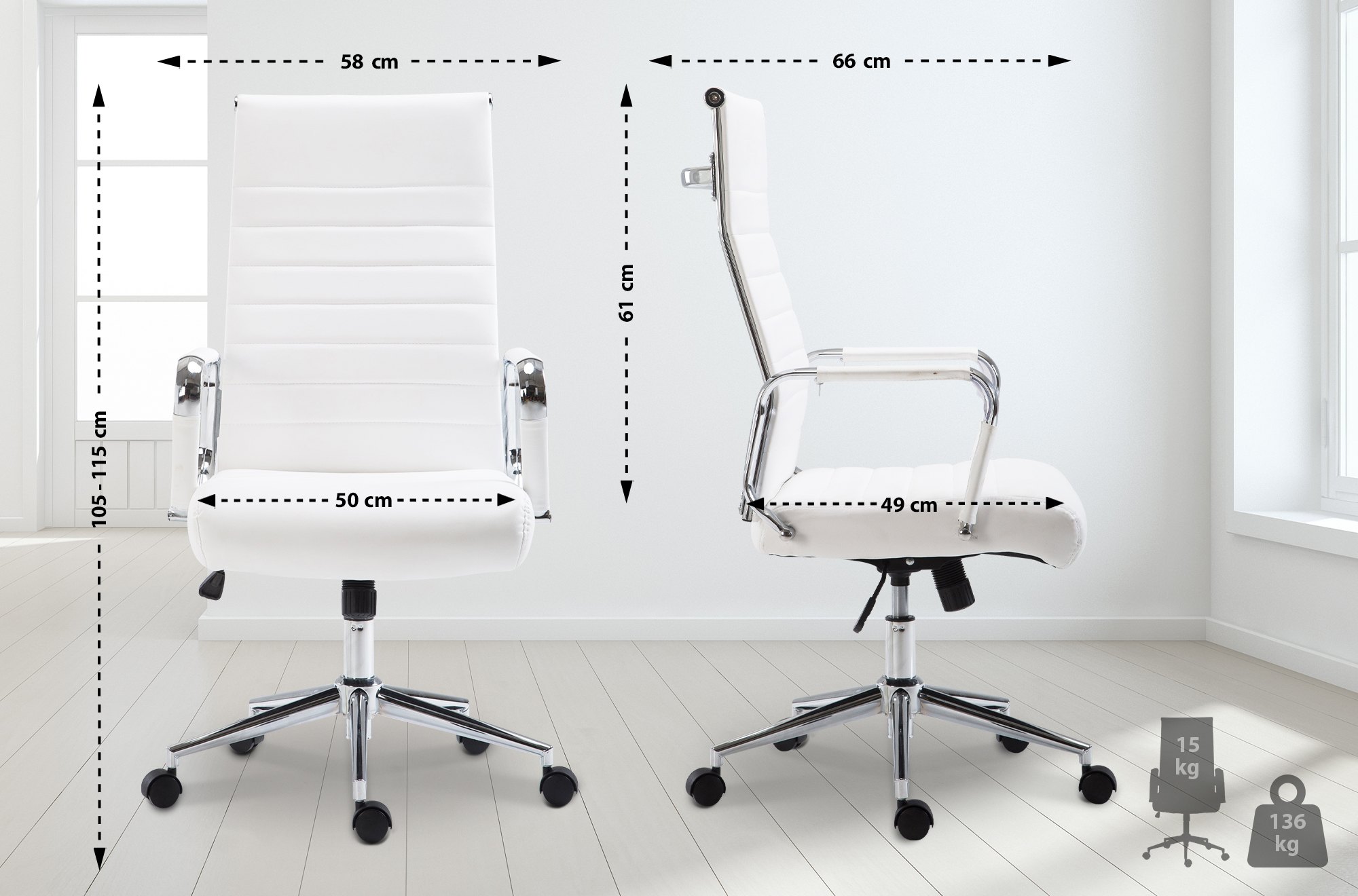Bureaustoel Columbus Kunstleer