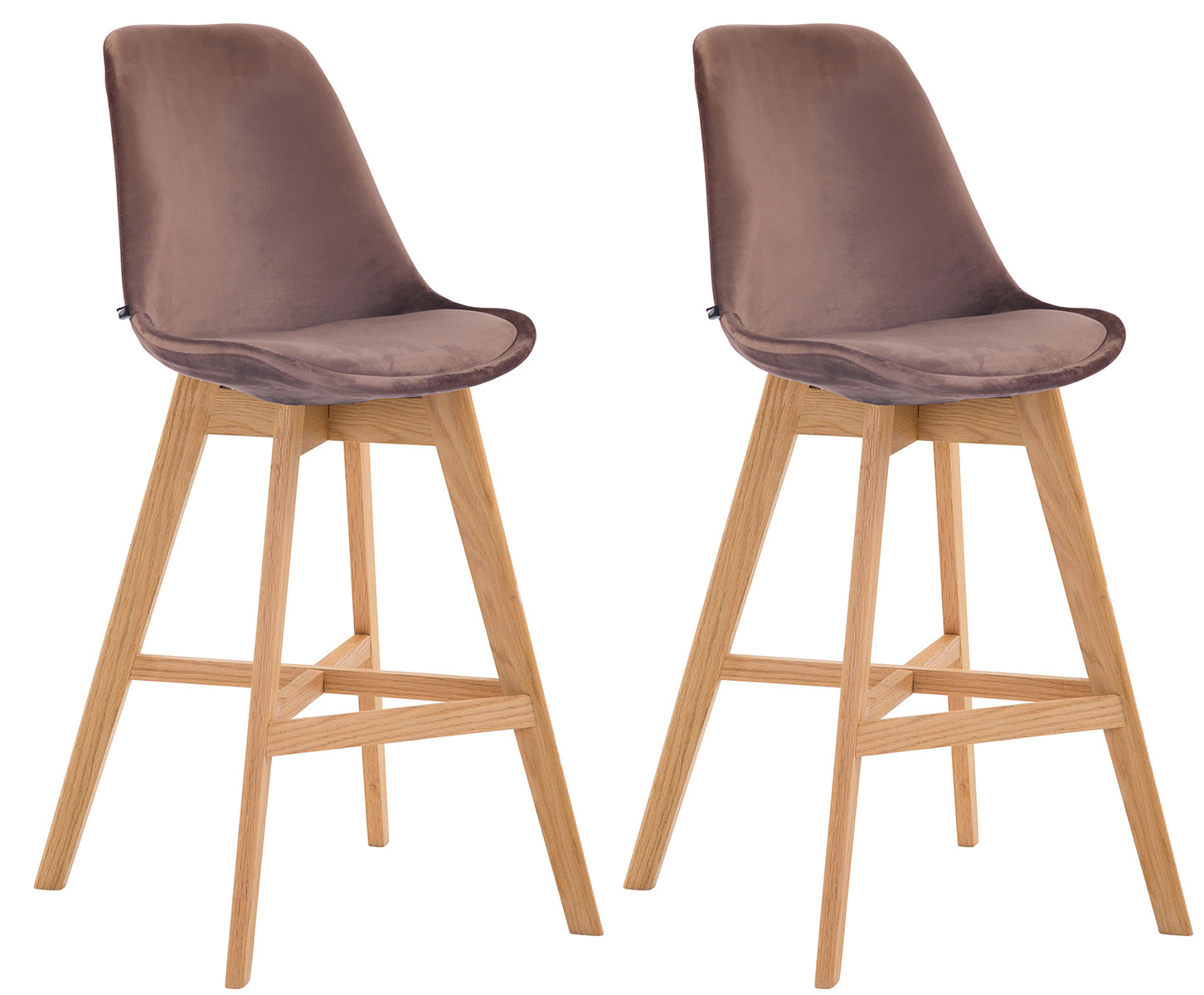 Set van 2 barkrukken Cannes fluweel