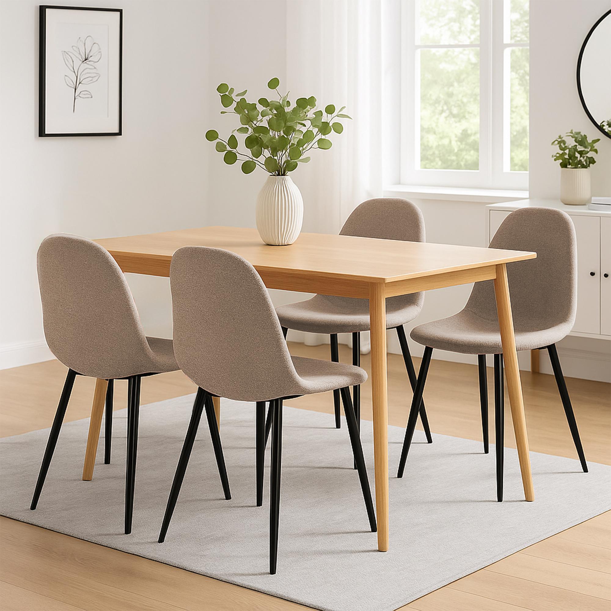 4-delige set eetkamerstoelen Napier
