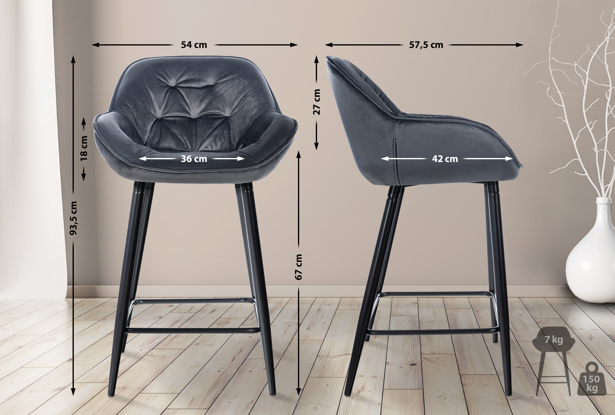 Set van 2 barkrukken Gibson