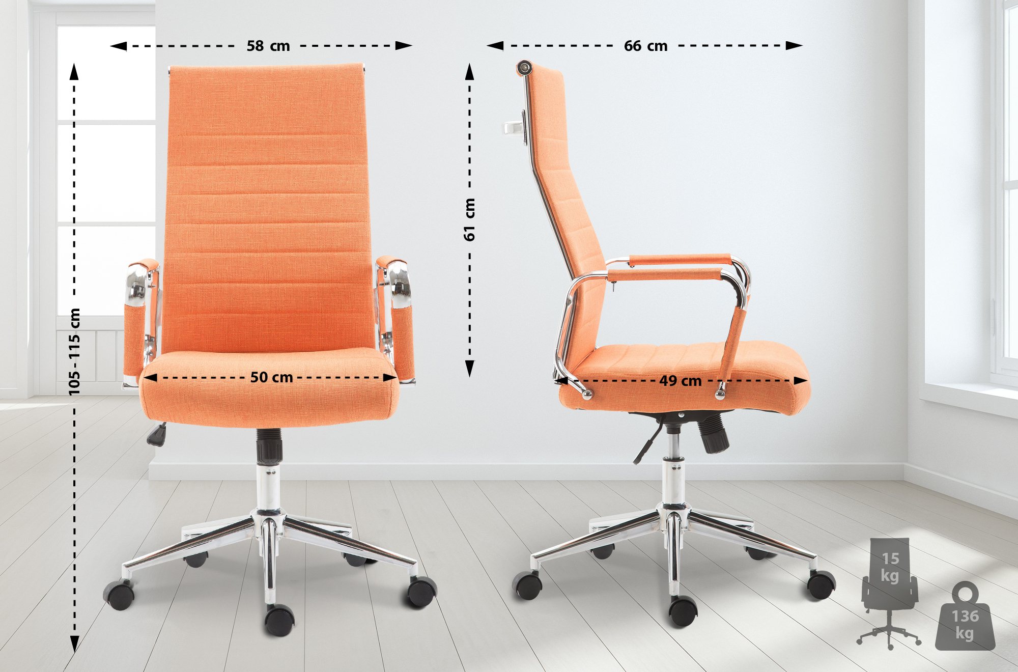 Bureaustoel Columbus Stof