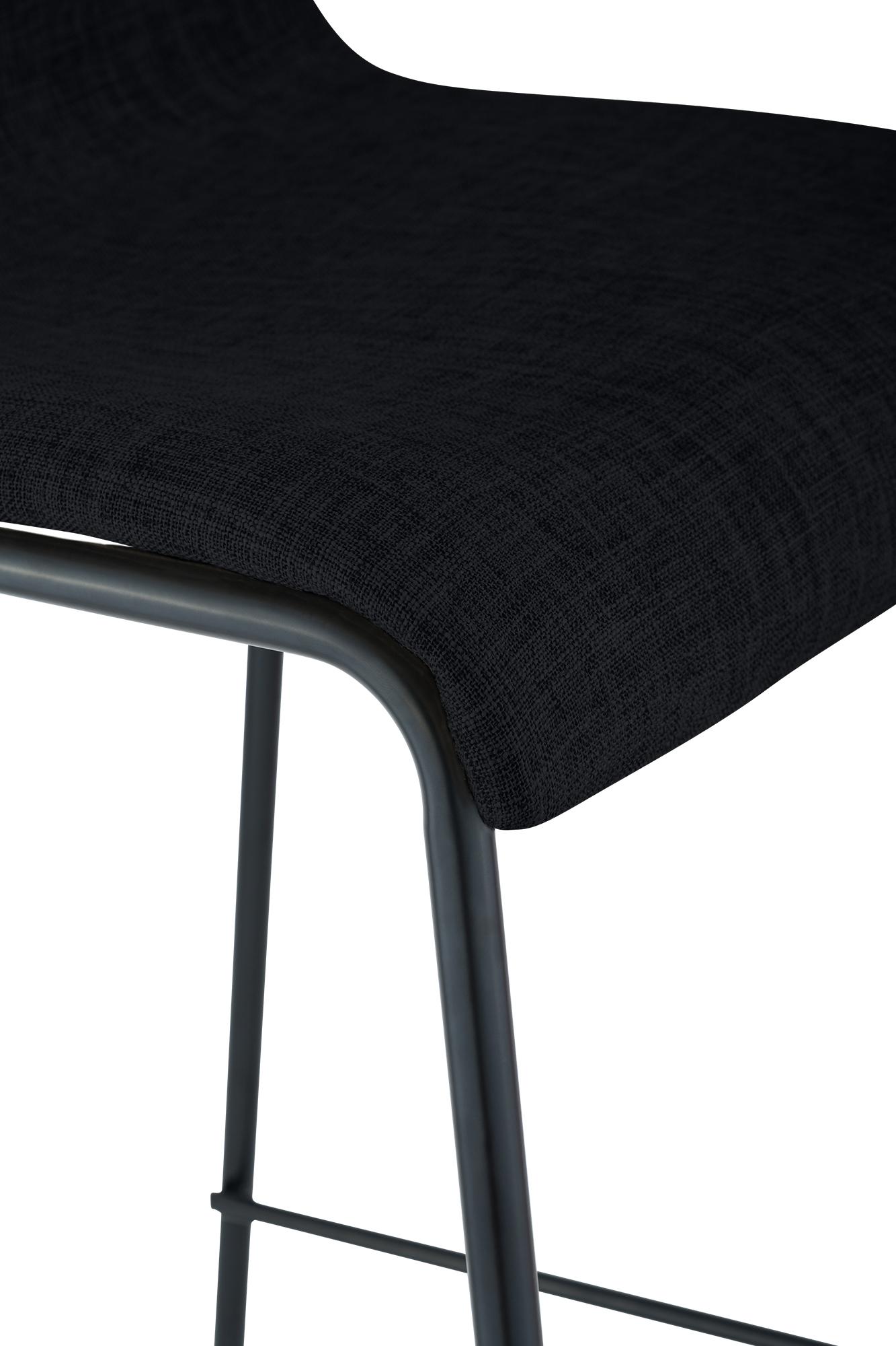 Set van 2 barstoelen Hover, stof, 4-poots onderstel