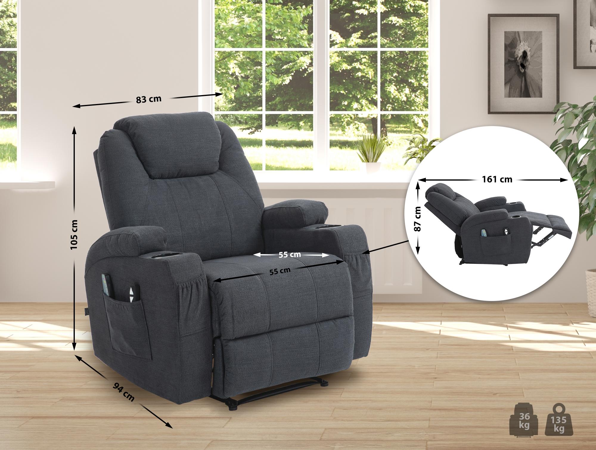 Fauteuil Hepler met massagefunctie