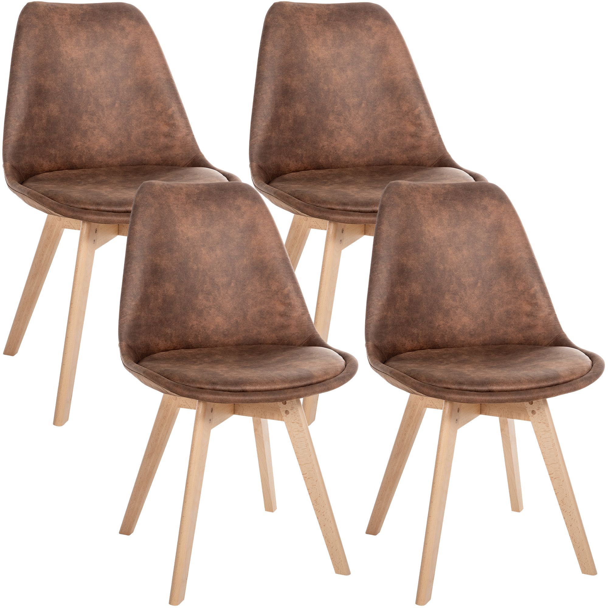 4-delige set Linares eetkamerstoelen