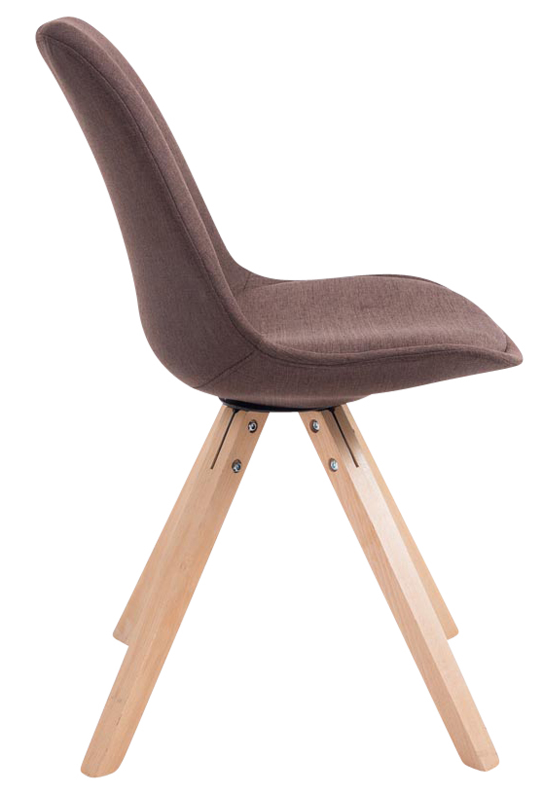 Set van 4 eetkamerstoelen Toulouse stof vierkant
