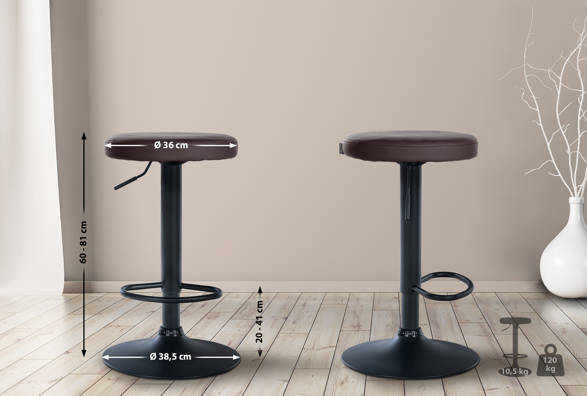 Barkruk Ponte kunstleer