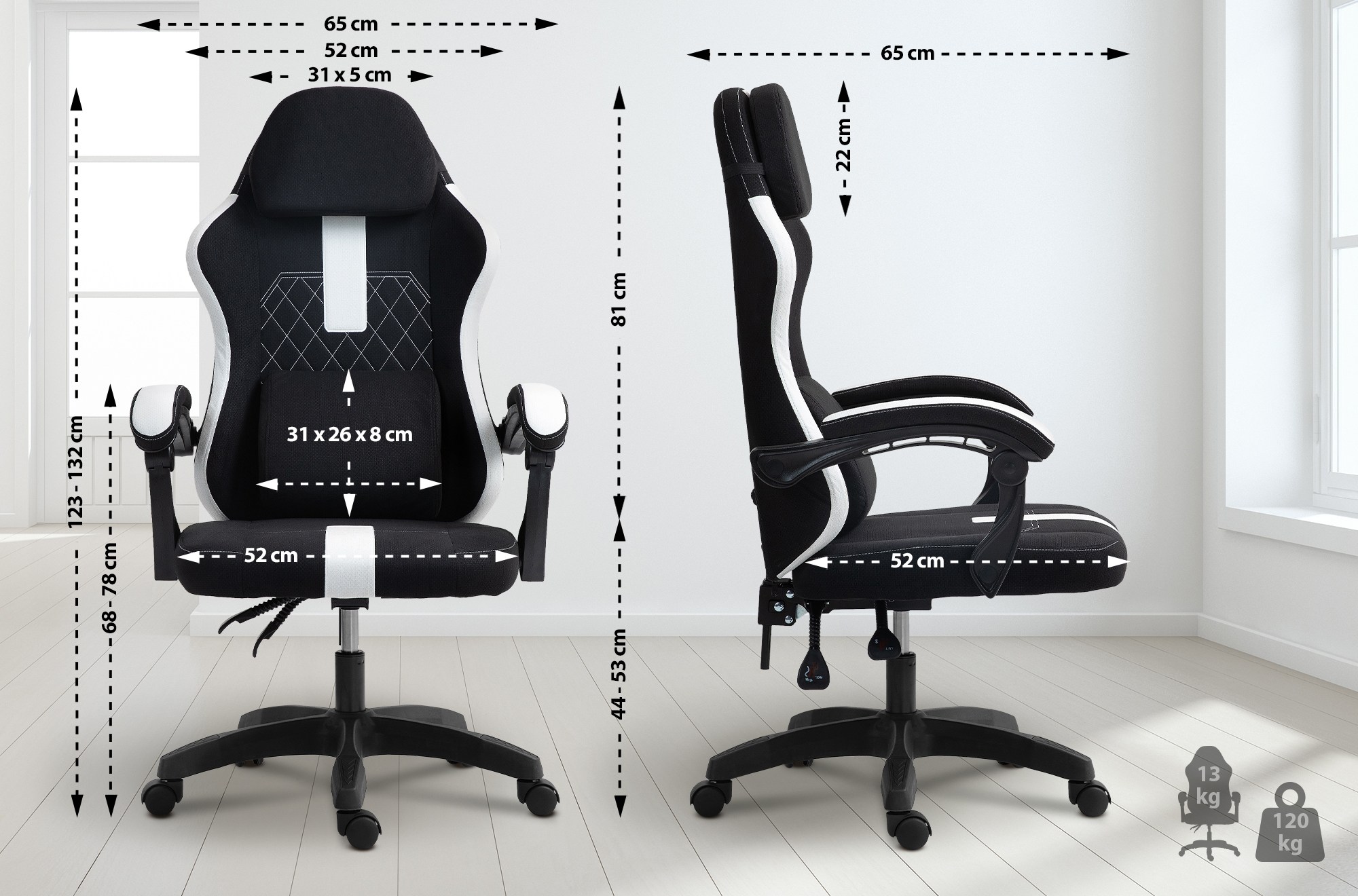 Bureaustoel Miltona stof