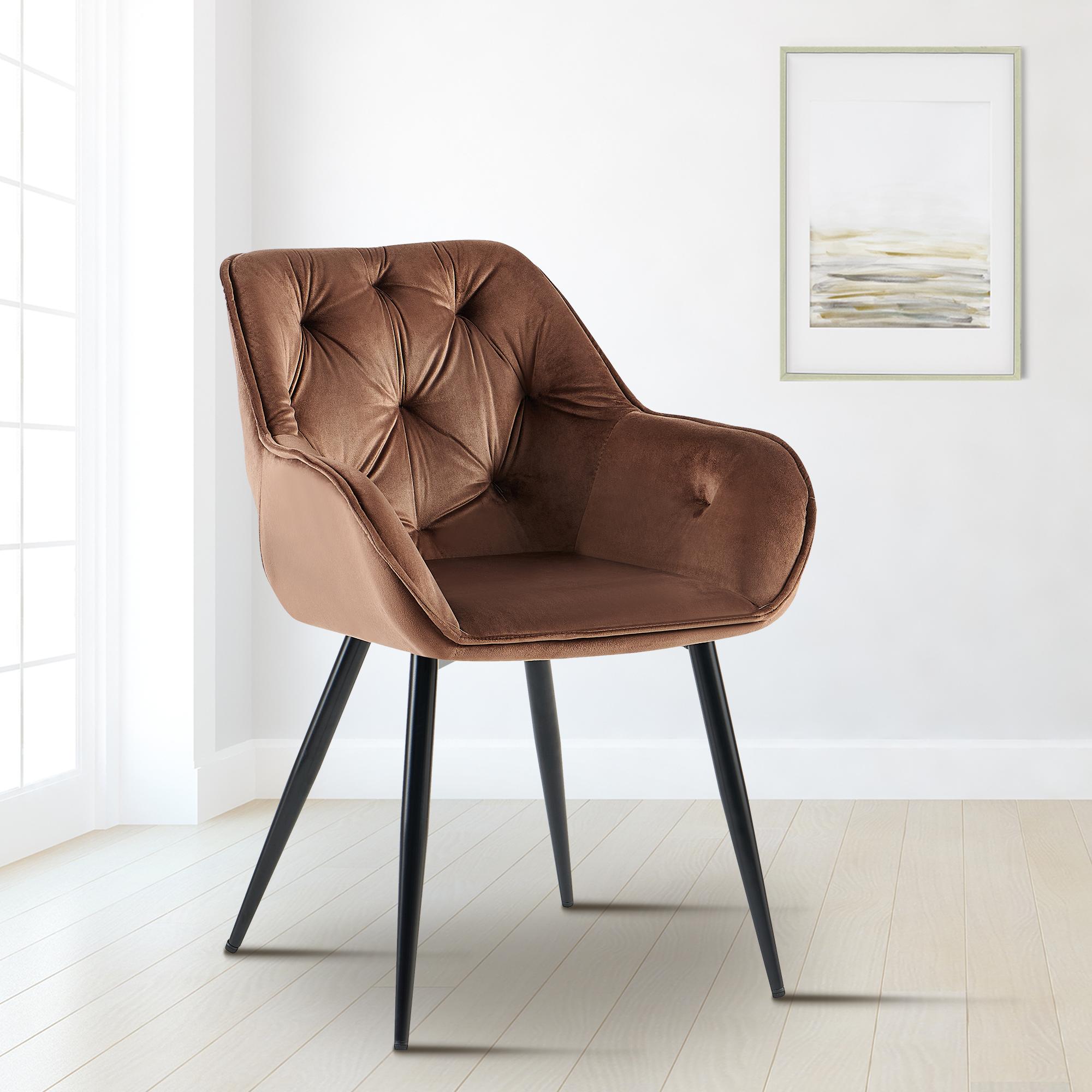 Eetkamerstoel Cassis met fluwelen bekleding