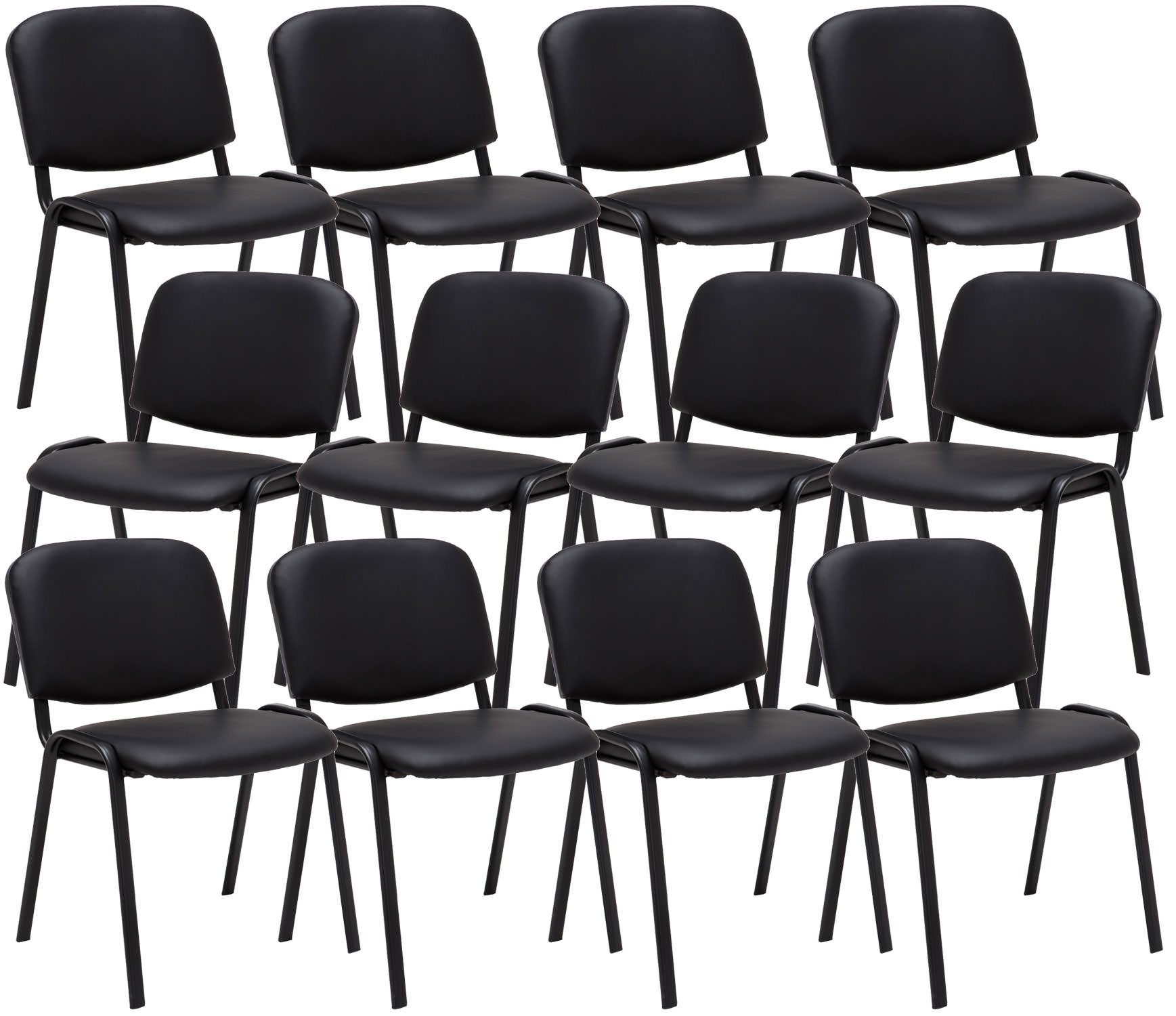 12er set bezoekersstoel Ken Kunstleer