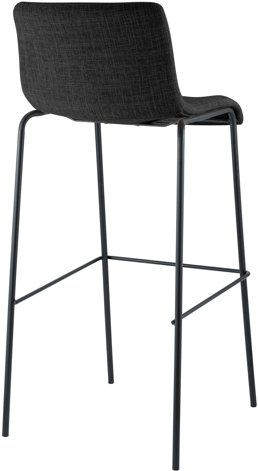 Set van 2 barstoelen Hover, stof, 4-poots onderstel