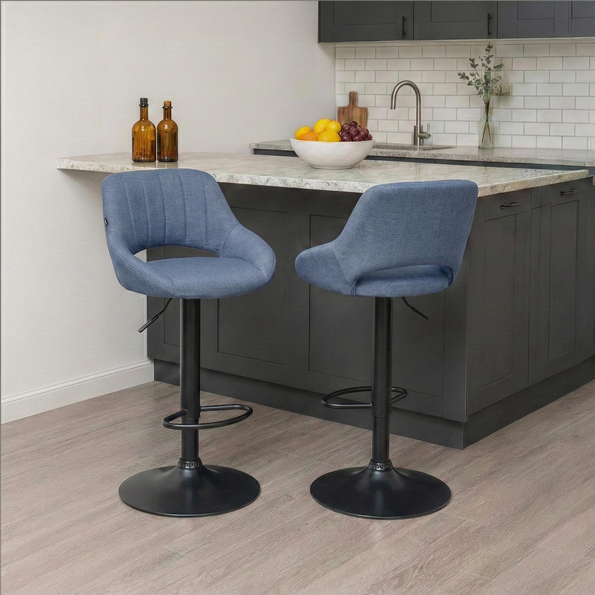 Set van 2 barkrukken Milet, stof