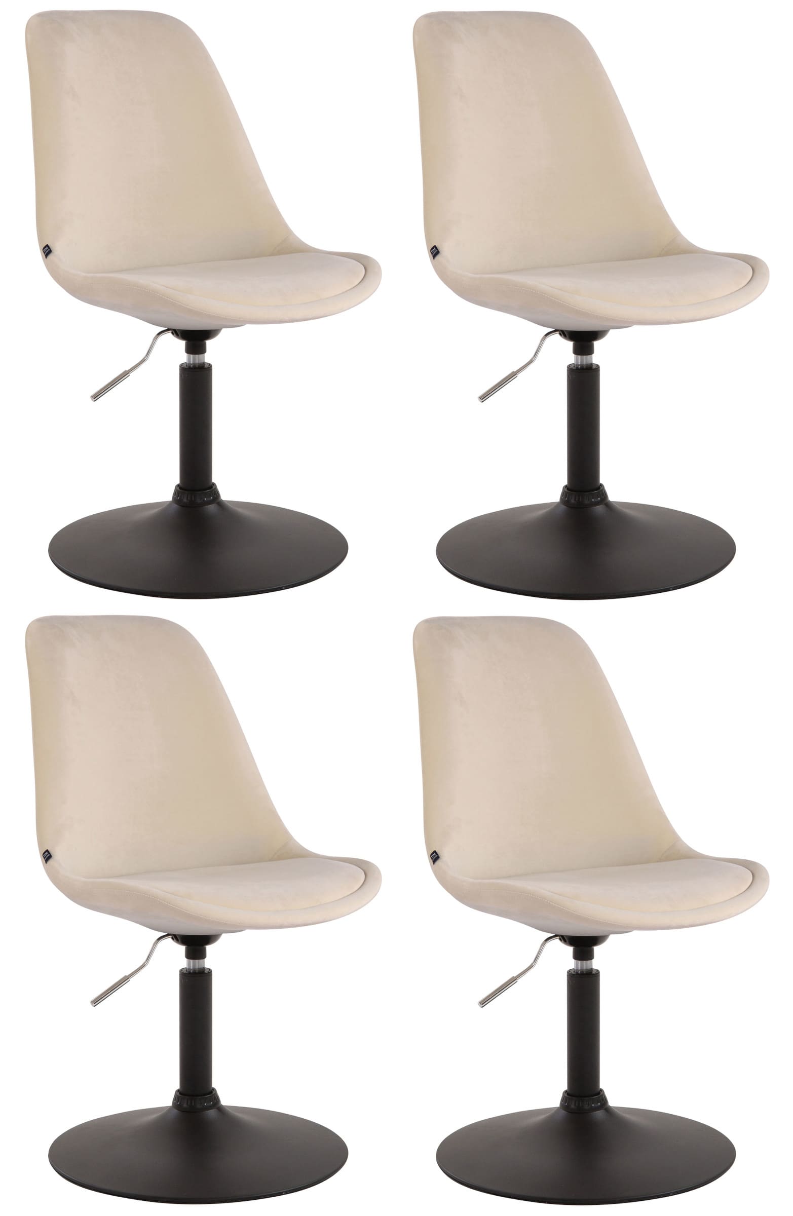 Set van 4 Eetkamerstoelen Maverick Fluweel