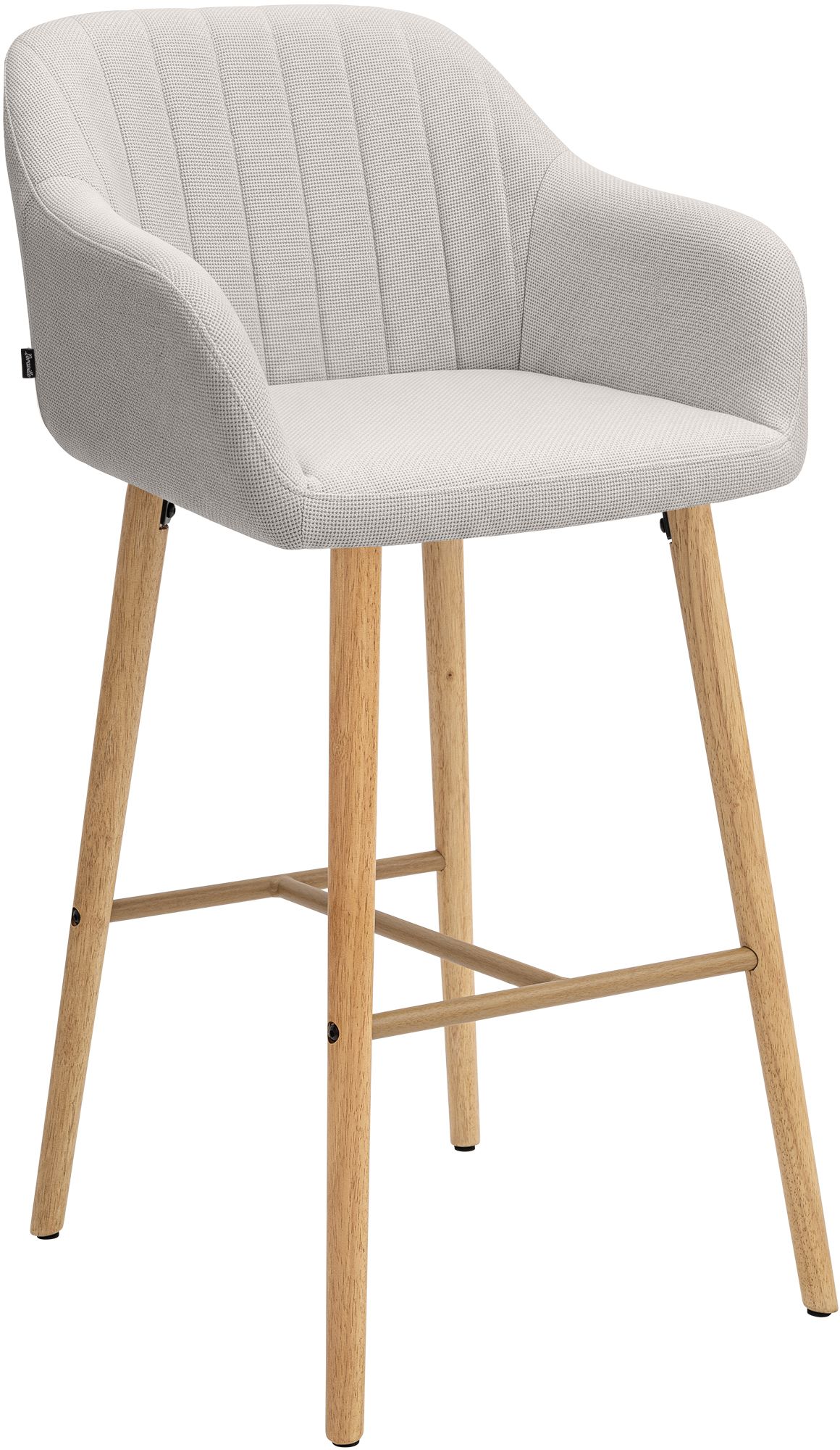 Barkruk Ando stof: modern design, comfortabel zitvlak, stabiel frame, ideaal voor keuken of bar