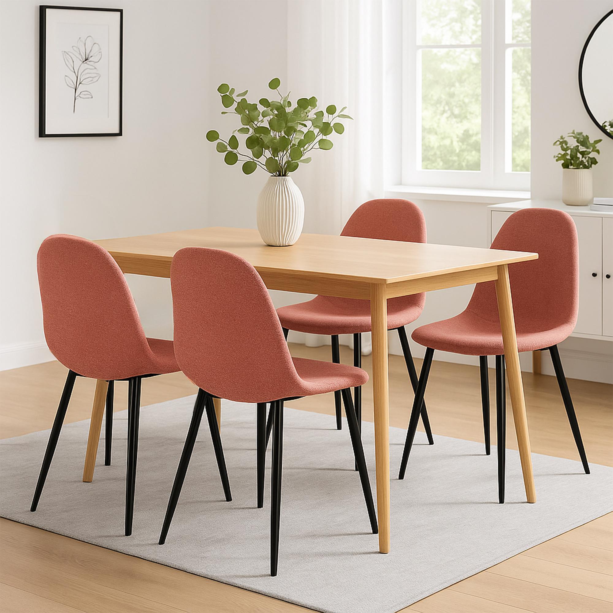 4-delige set eetkamerstoelen Napier
