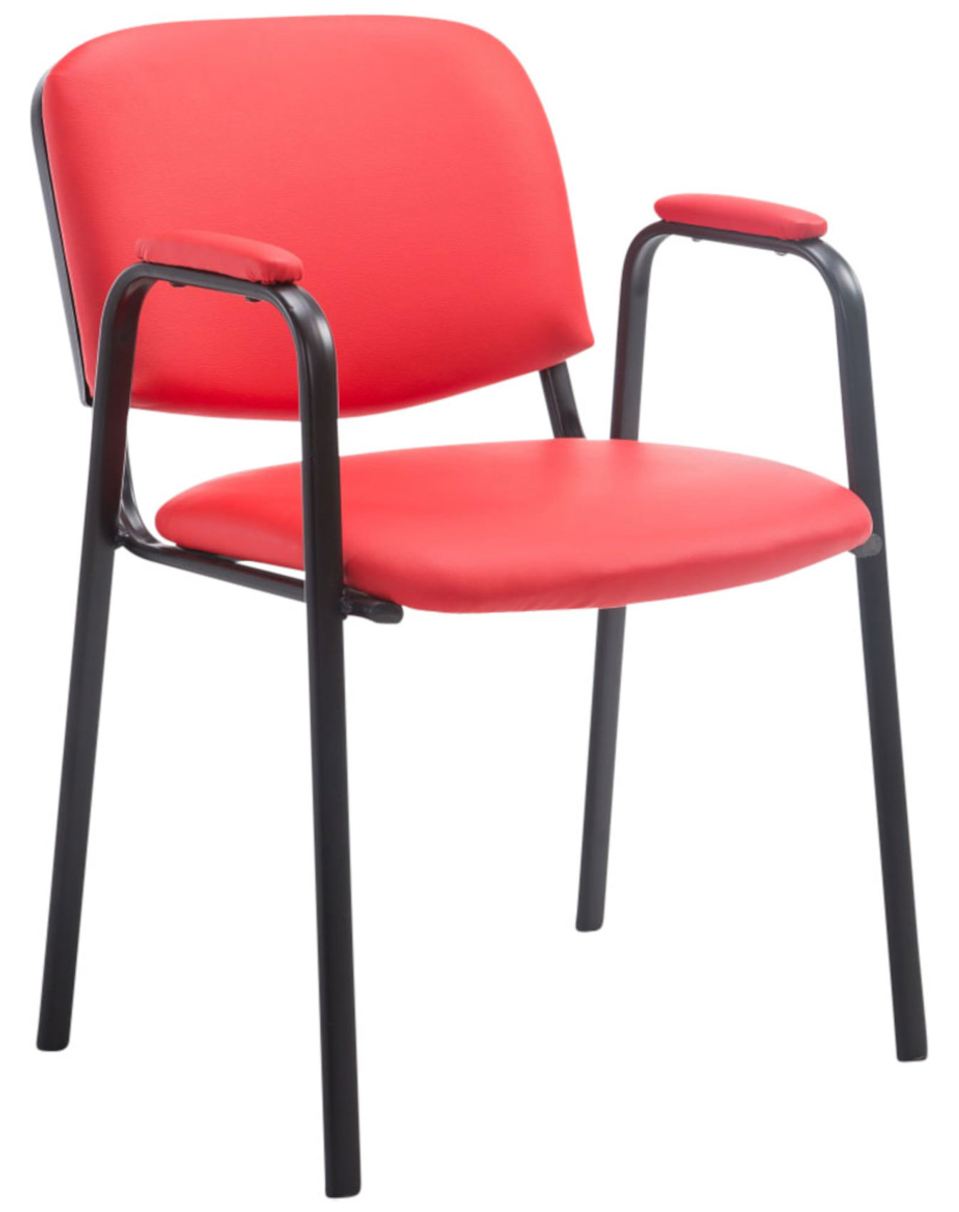 Set van 4 stapelstoelen Ken Pro kunstleer