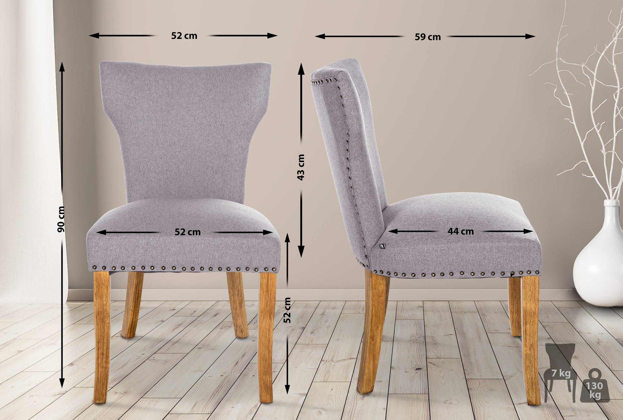 Set van 2 eetkamerstoelen Zadar stof